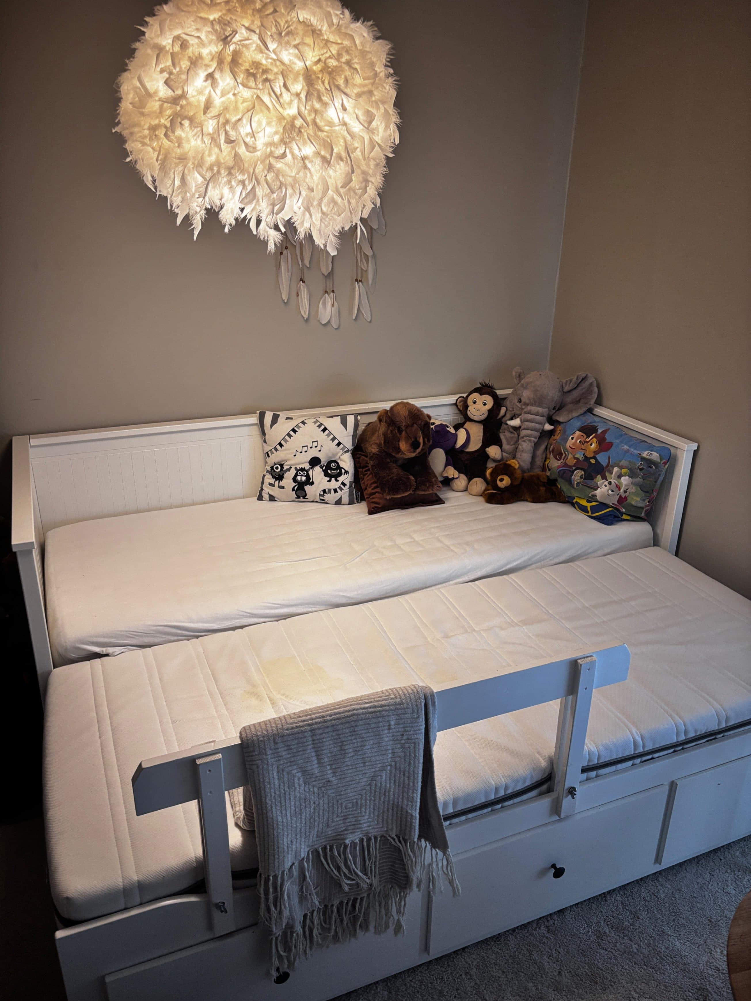 HEMNES Dagseng 3 skuffer, hvit, 80x200 cm