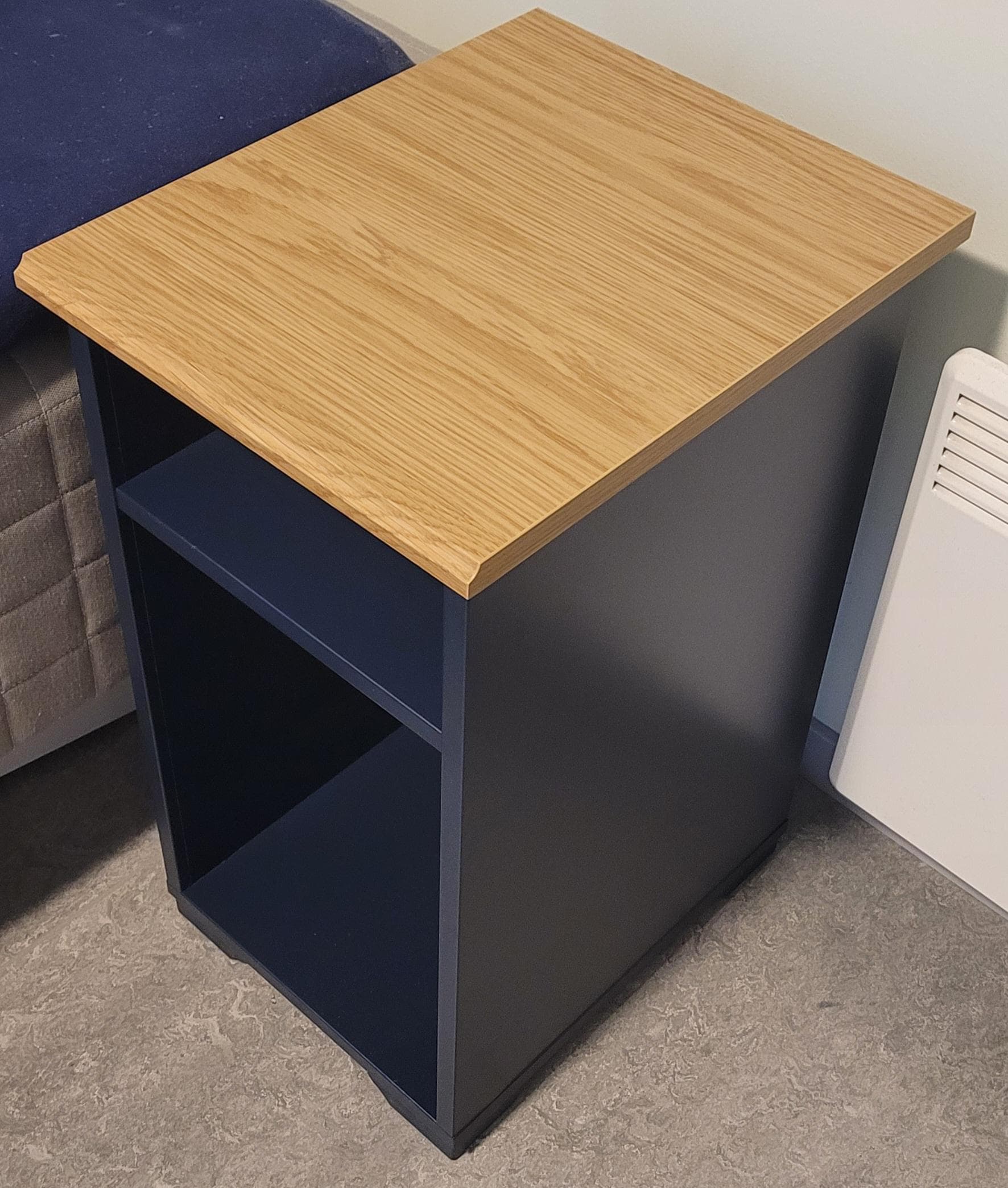 SKRUVBY side table, black-blue, 40x32 cm