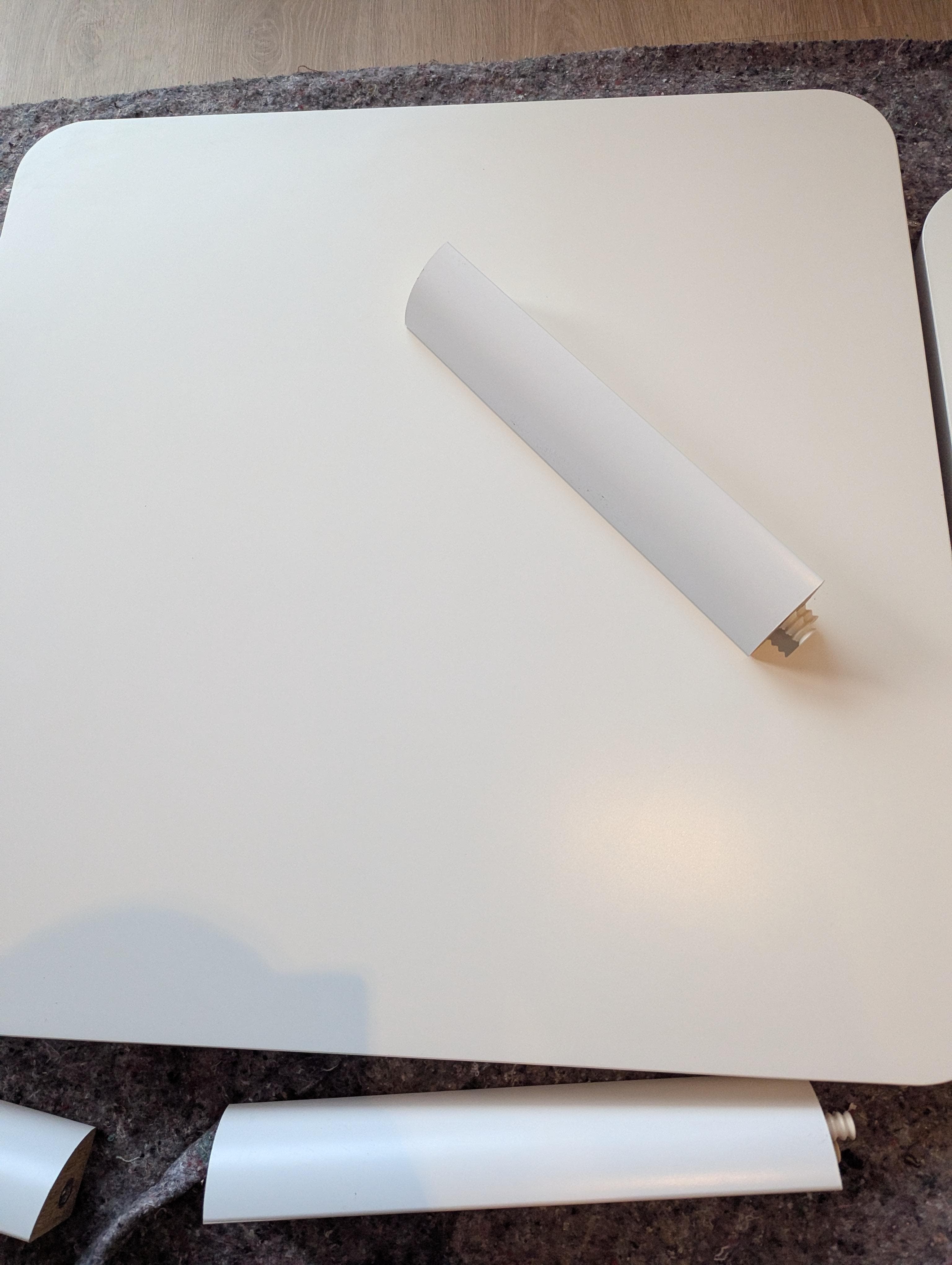 TINGBY side table on castors, white, 50x50 cm