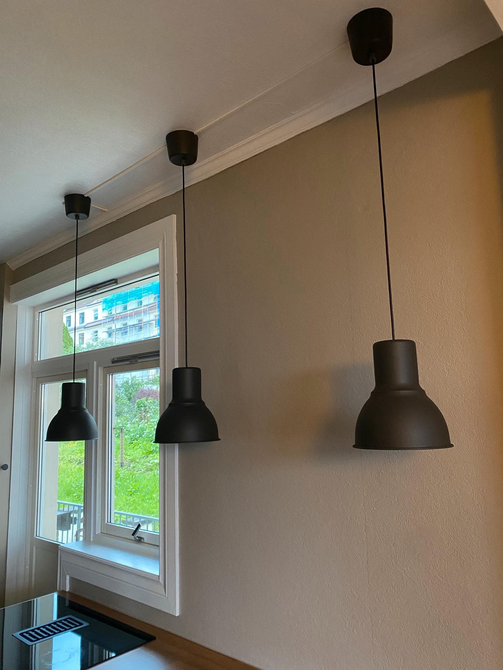HEKTAR pendant lamp, dark grey, 22 cm