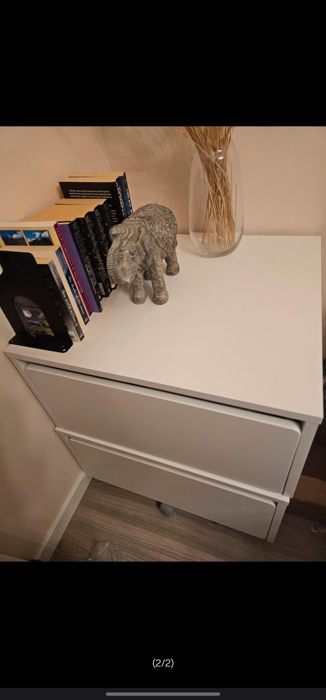 SLÄKT storage box with castors, white, 62x62x35 cm