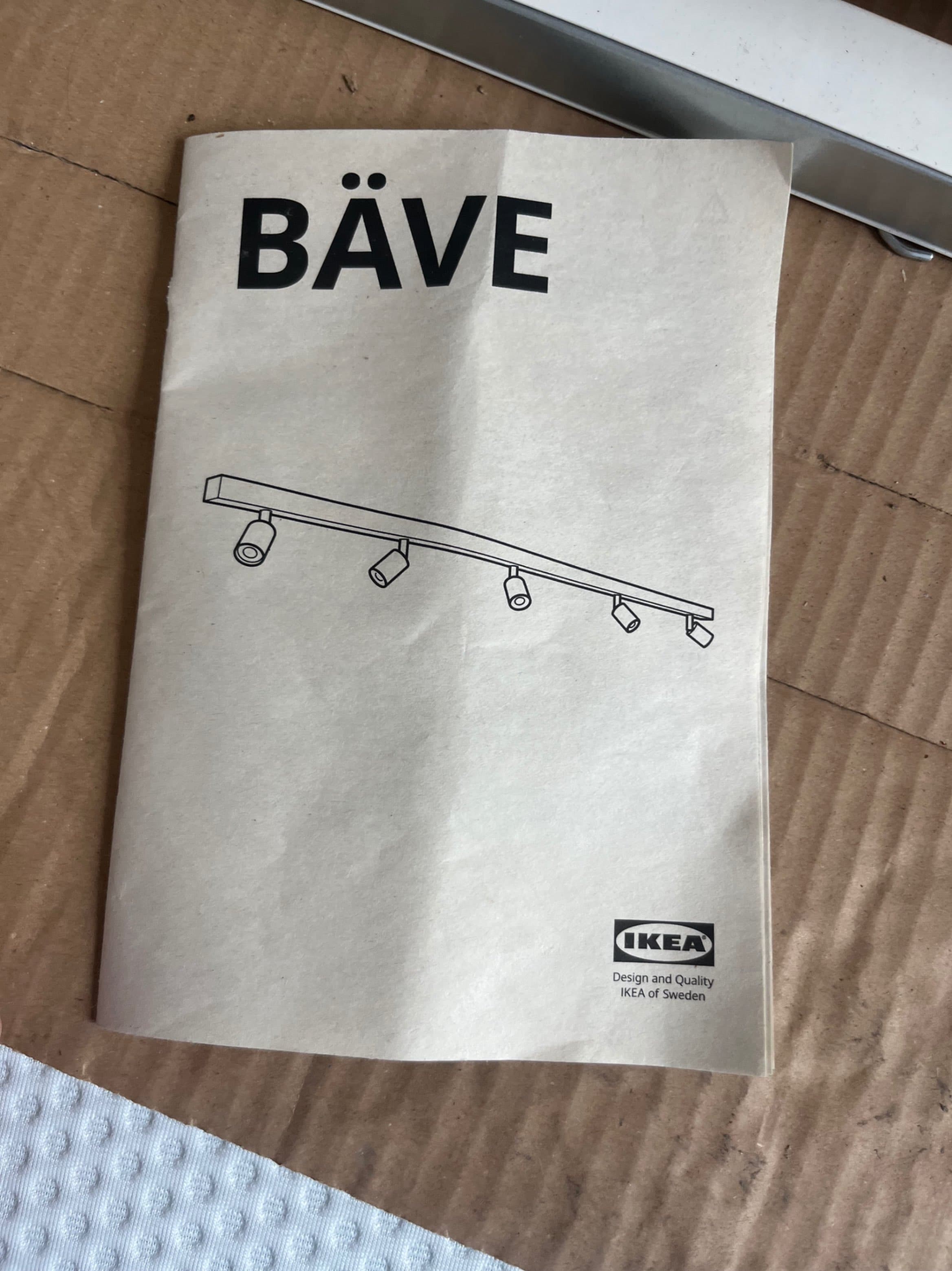 BÄVE LED ceiling track, 5-spots, white