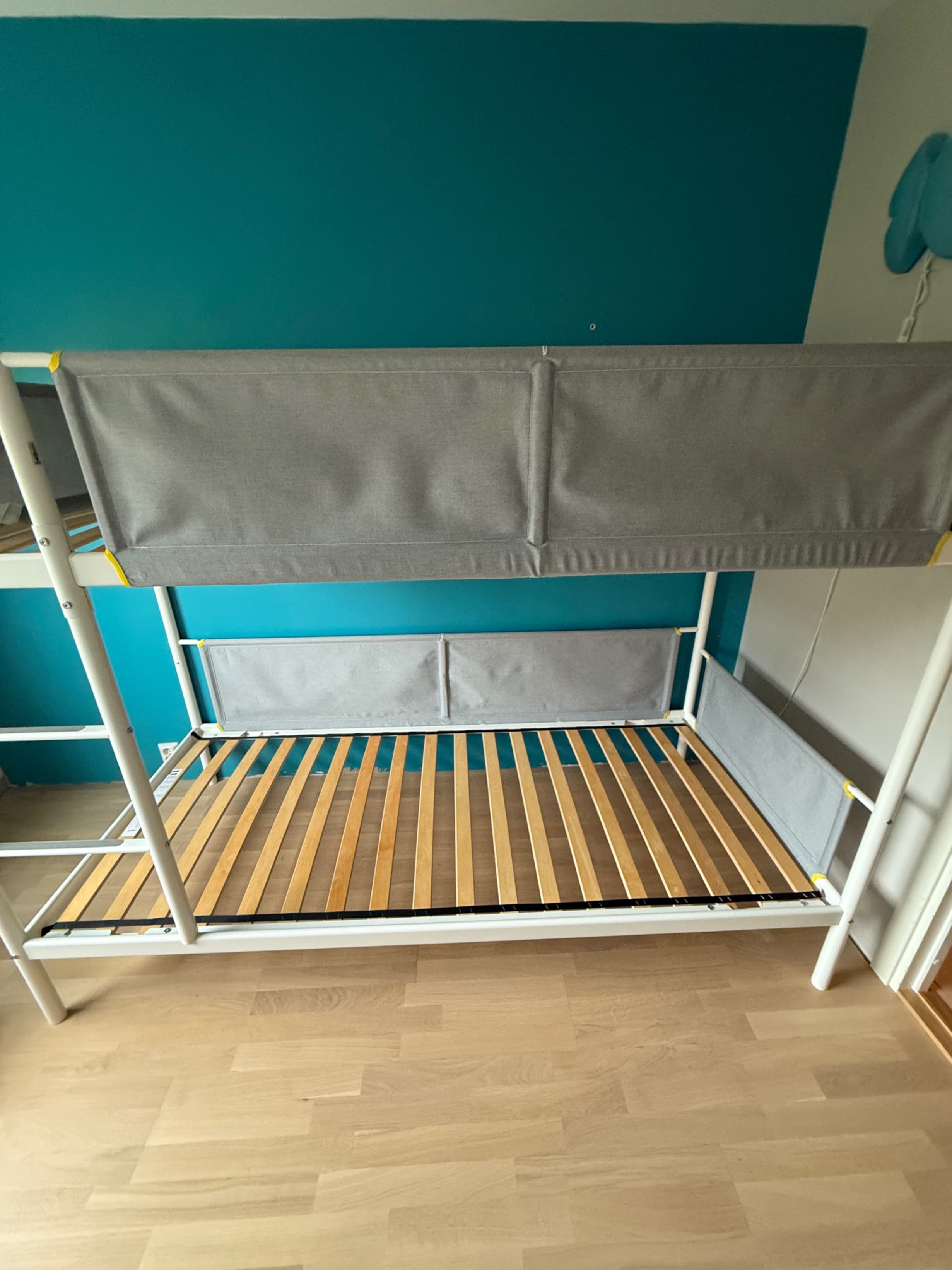 VITVAL Køyeseng, hvit, lys grå, 90x200 cm