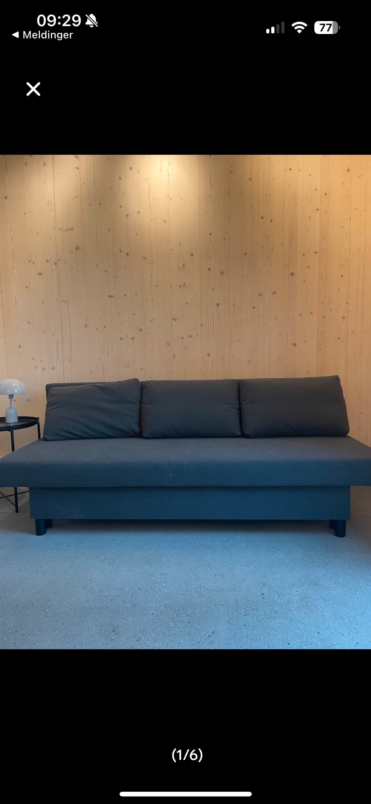 ÄLVDALEN 3-seat sofa-bed, Knisa dark grey
