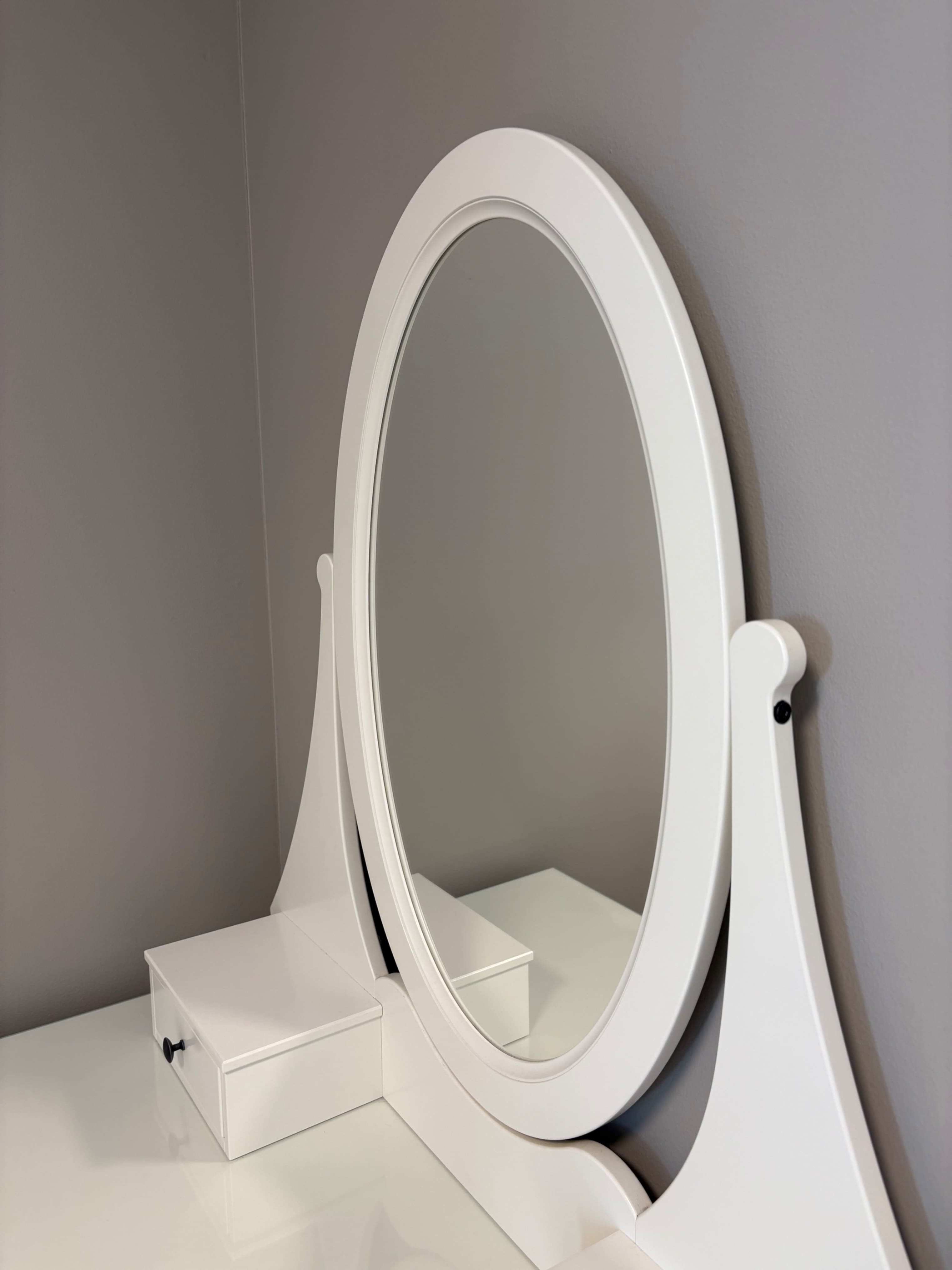 HEMNES dressing table with mirror, white, 100x50 cm