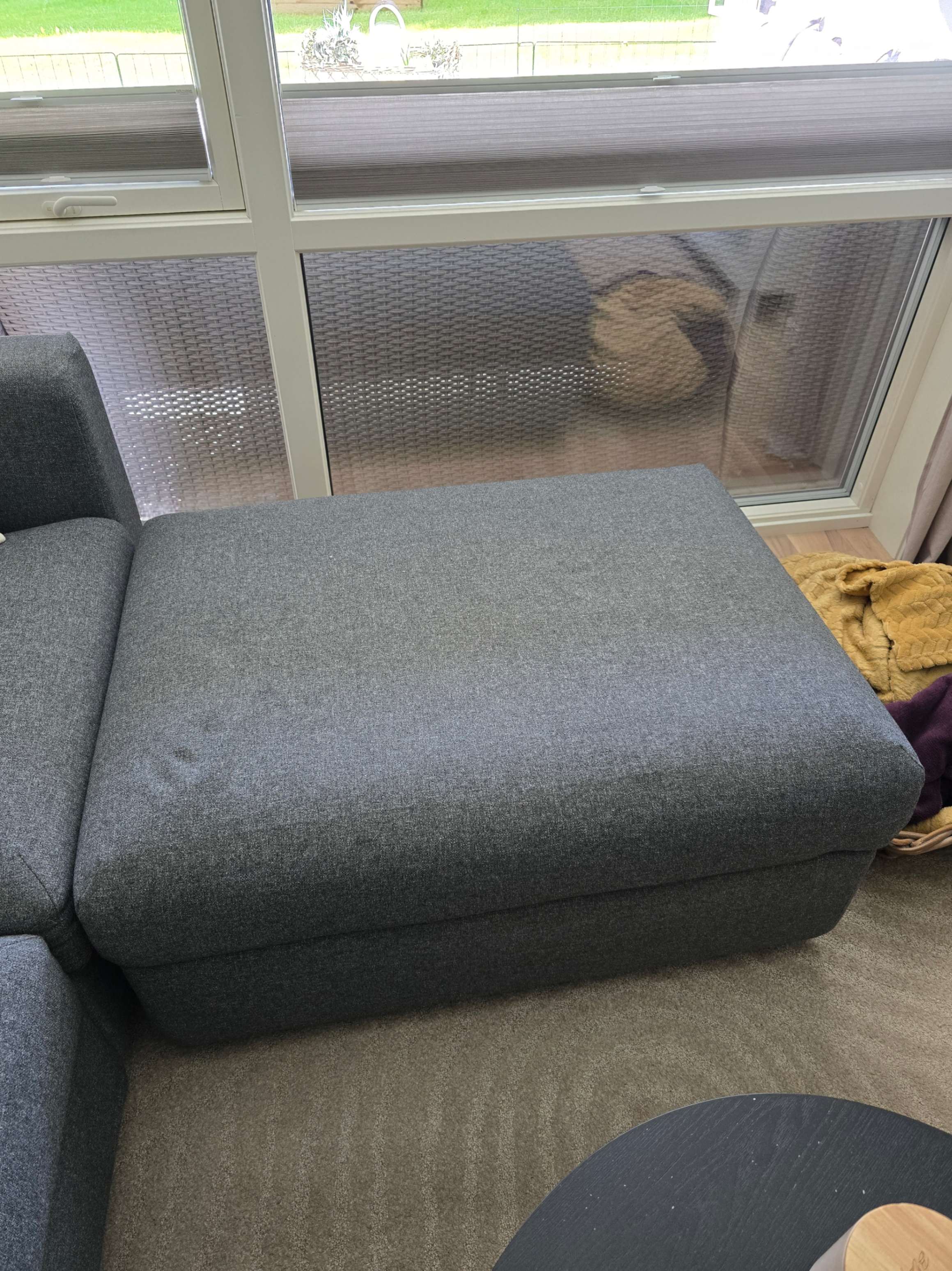 VIMLE 4-seat sofa with chaise longue, Hallarp grey