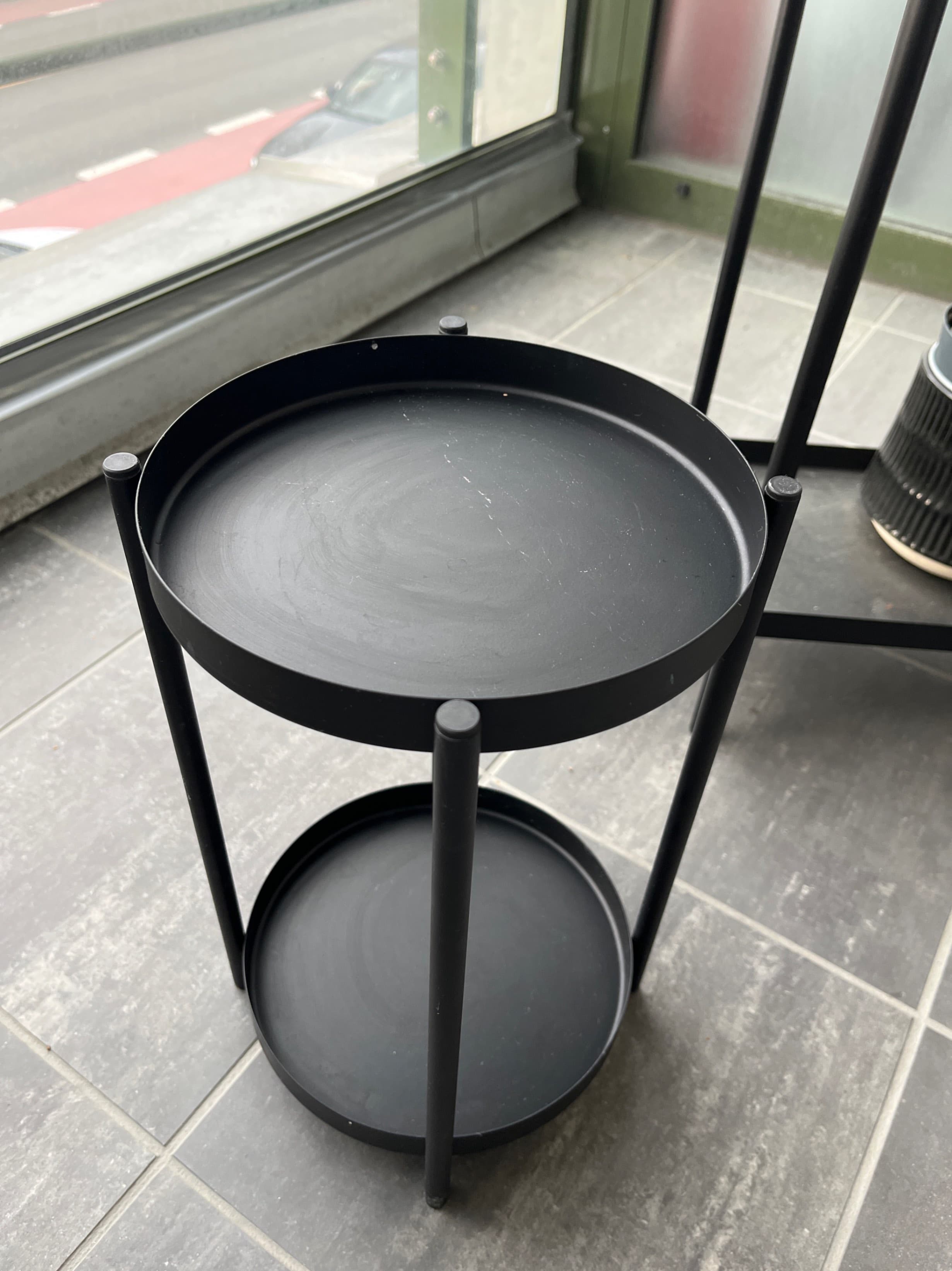 OLIVBLAD plant stand, in/outdoor black, 35 cm
