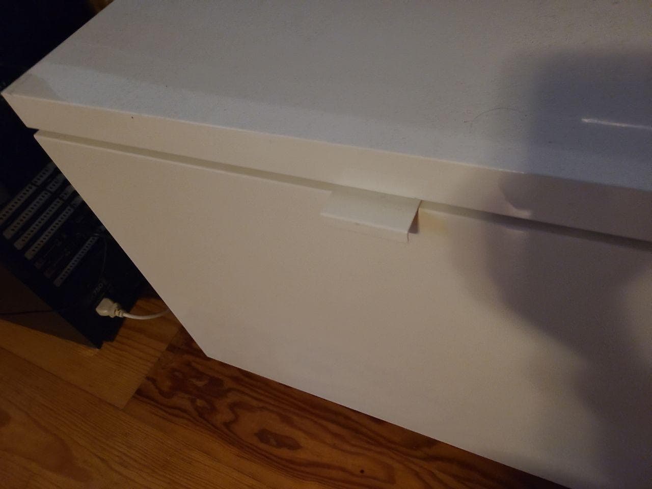 BYÅS TV bench, high-gloss white, 160x42x45 cm