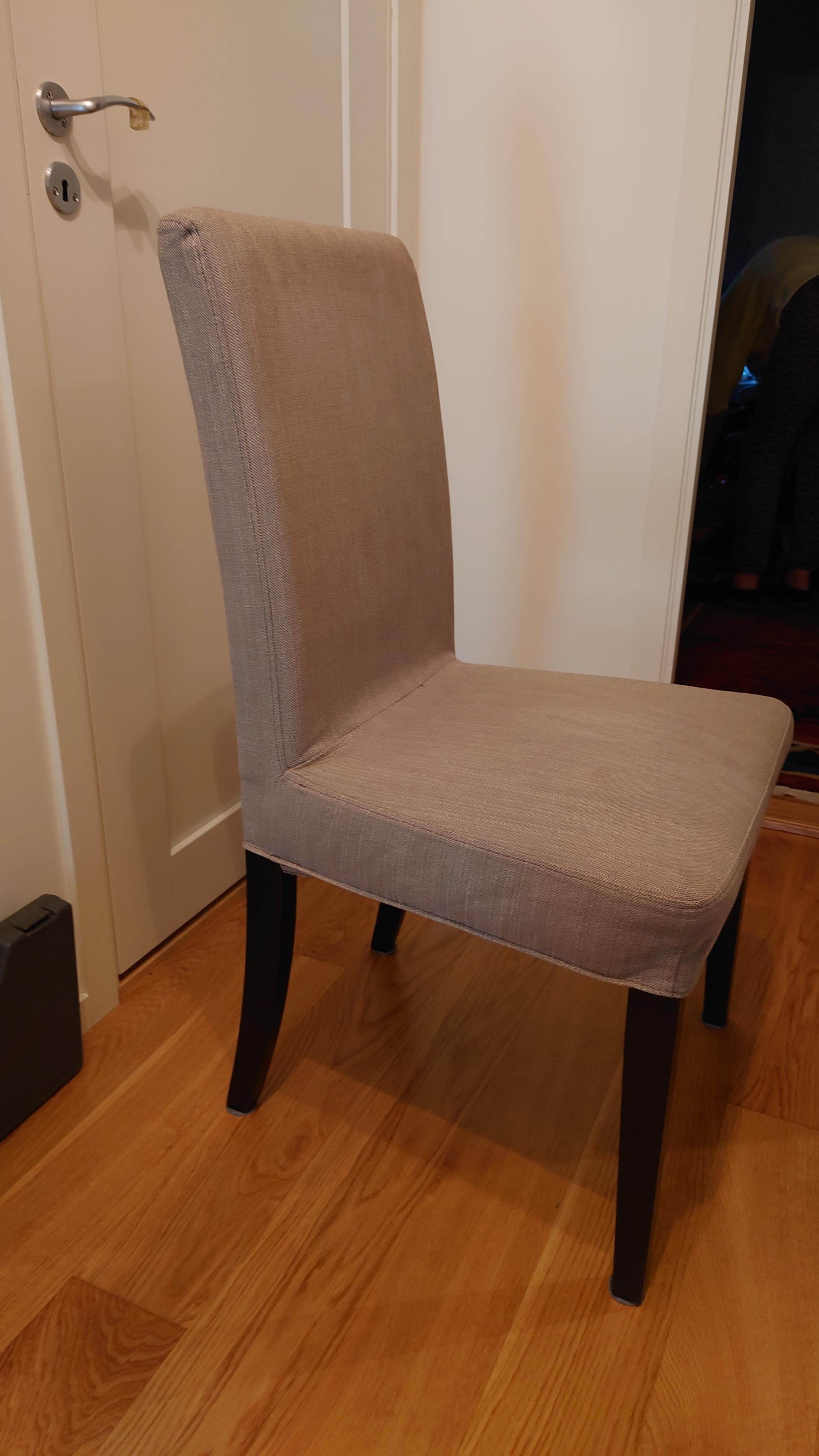 BERGMUND chair, black/Hallarp beige