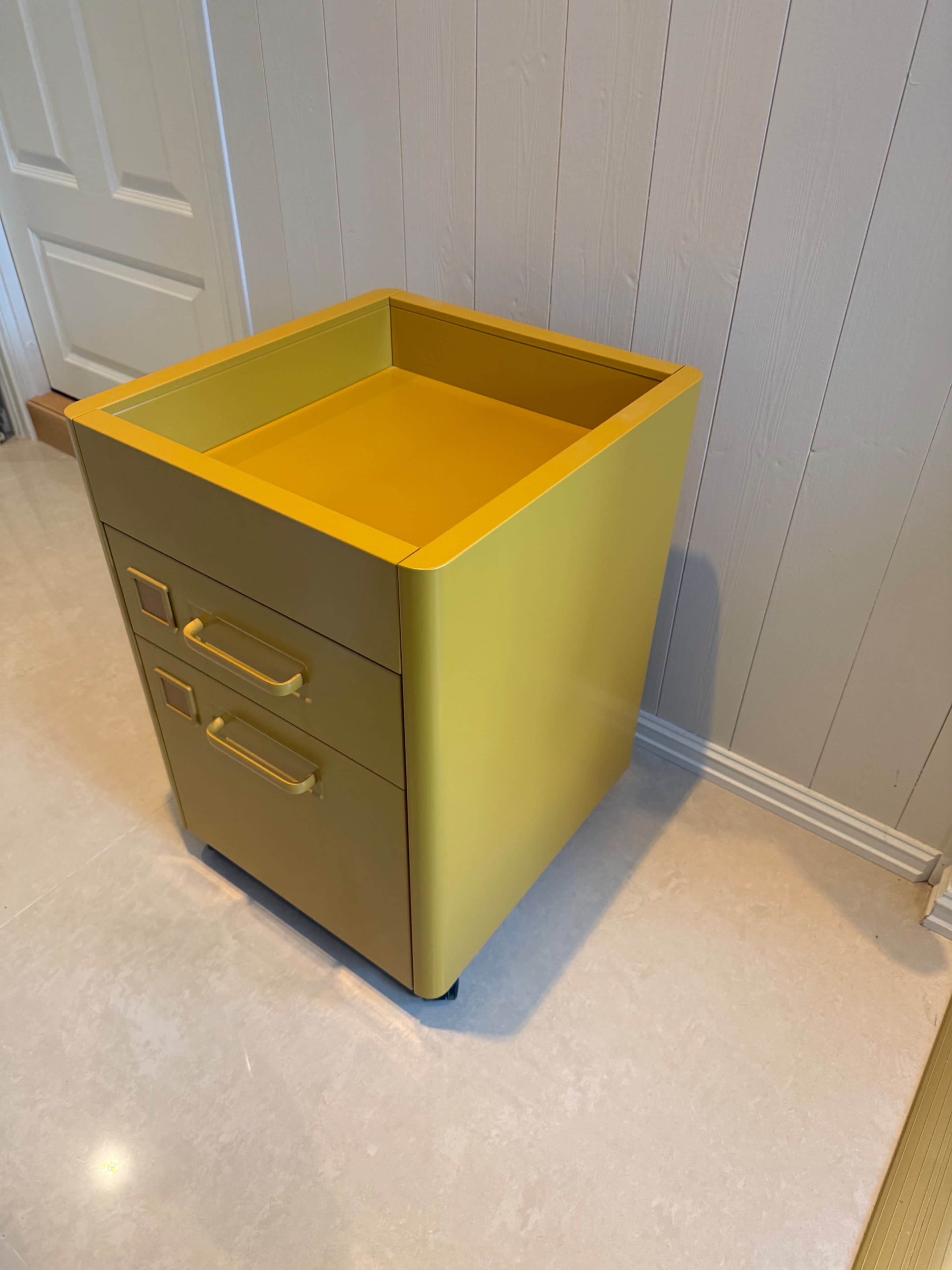 IDÅSEN drawer unit on castors, golden-brown, 42x61 cm