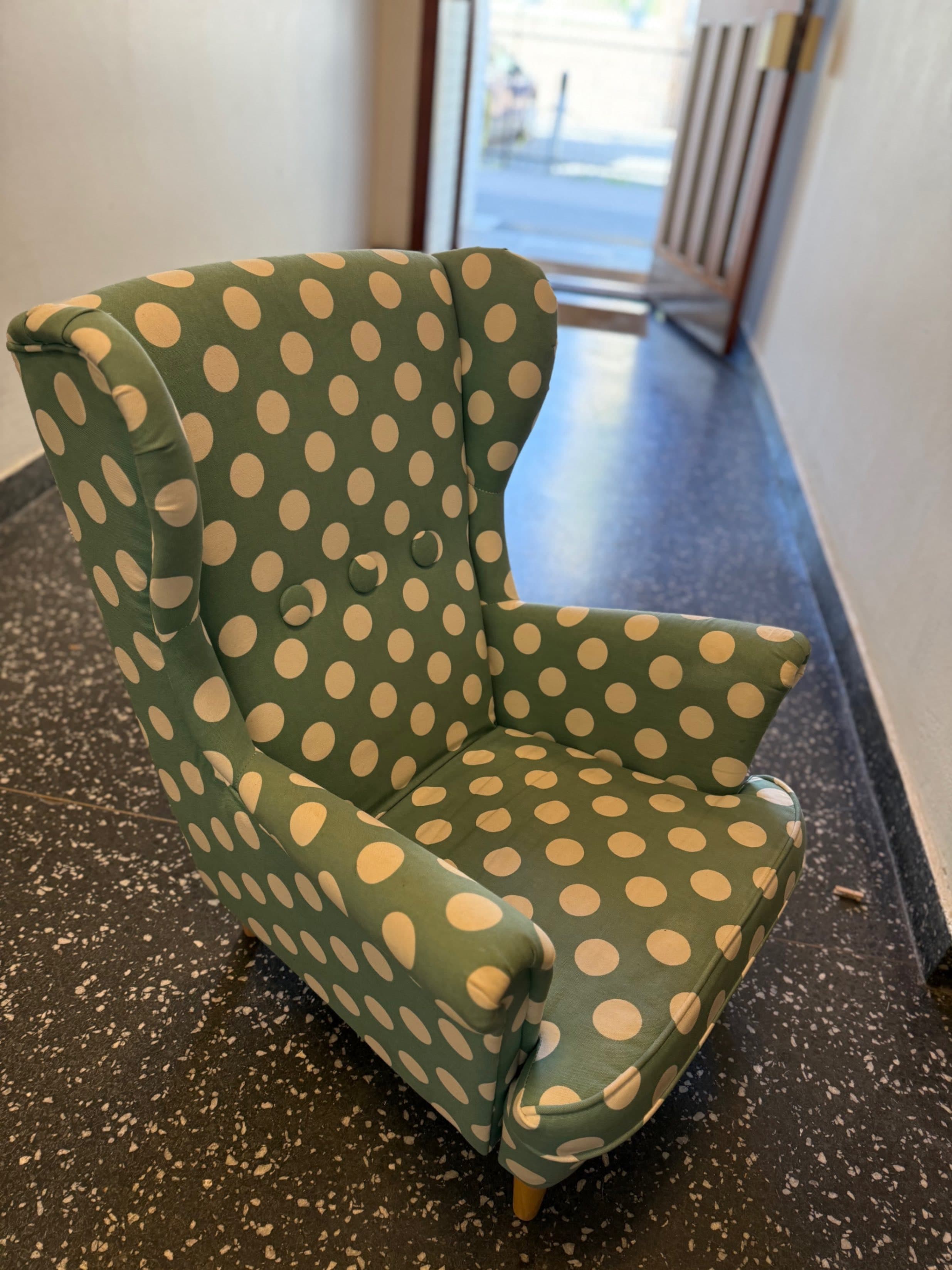 STRANDMON children's armchair, Ebbetorp turquoise