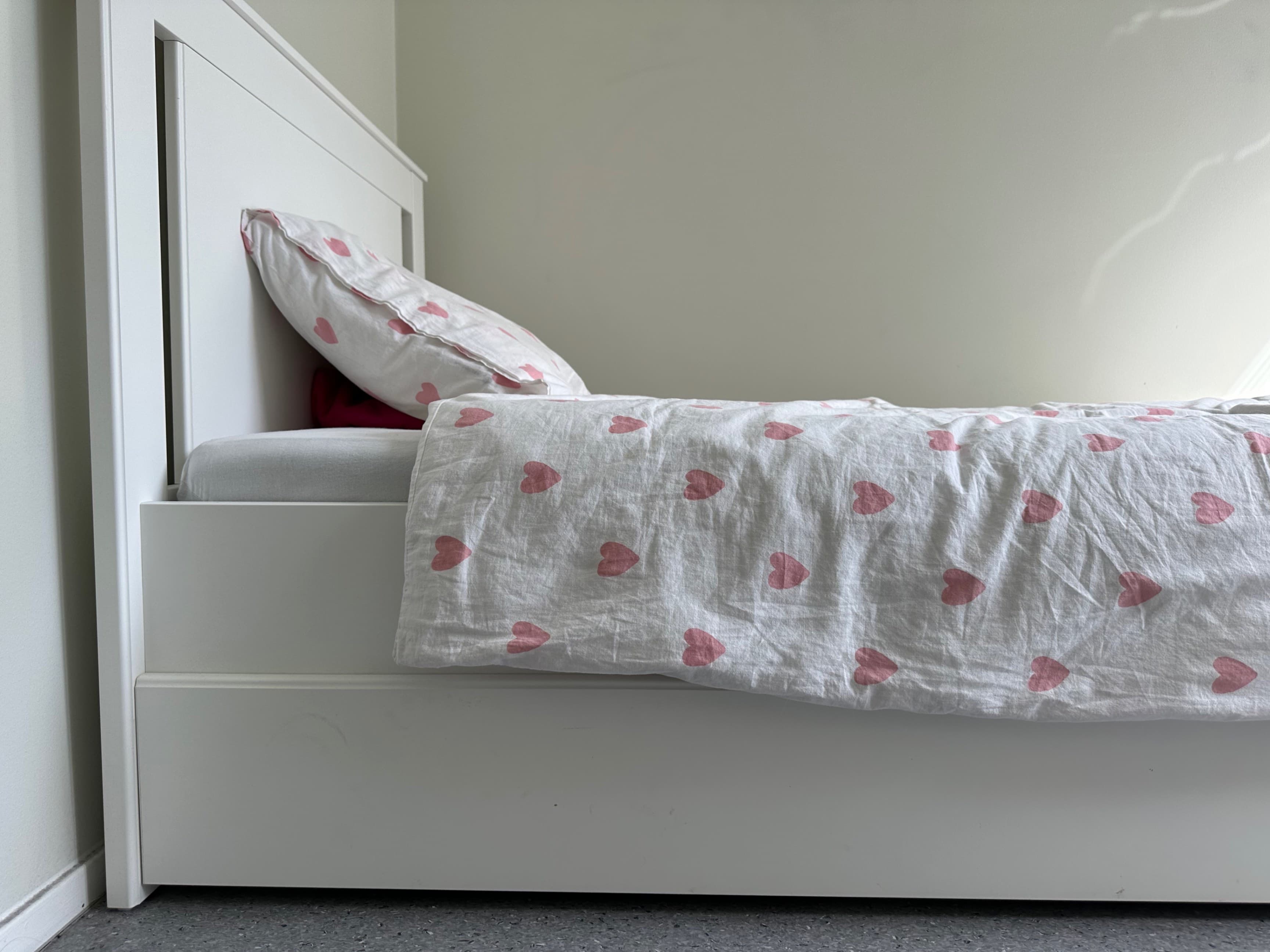SONGESAND seng m 2 oppbev, hvit, 90x200 cm