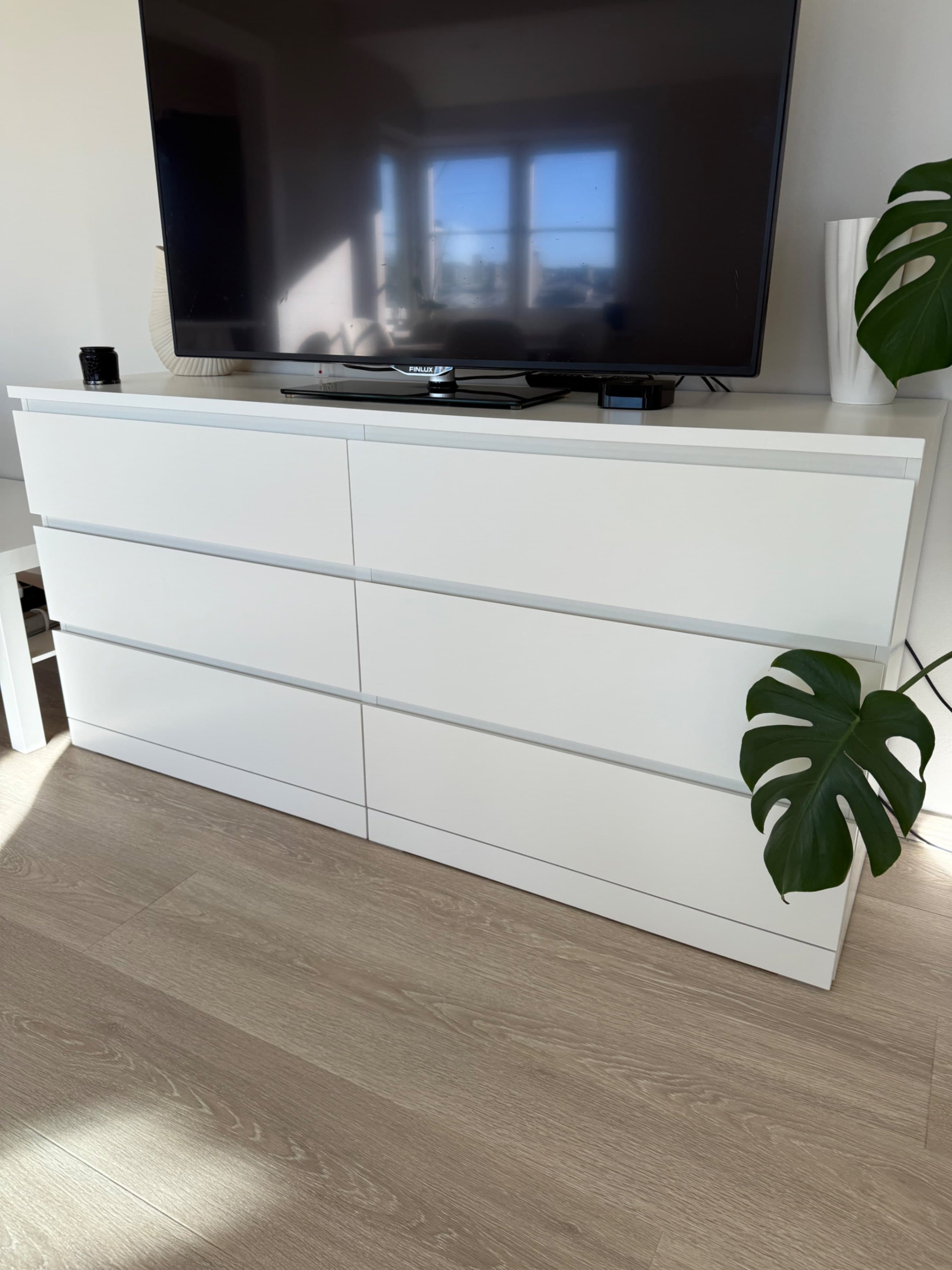 MALM chest of 6 drawers, white, 160x78 cm