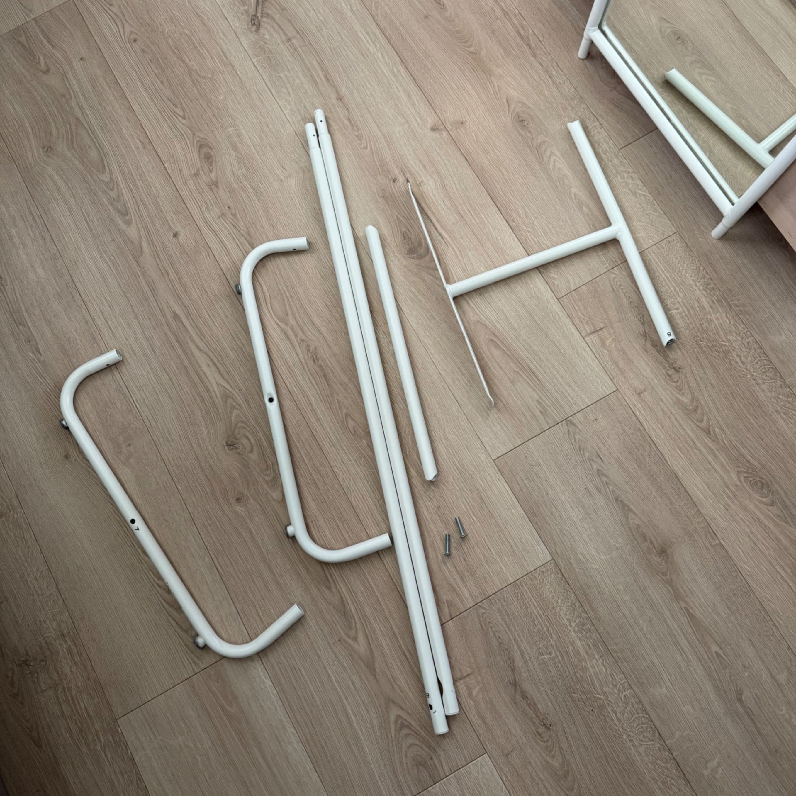 KNAPPER standing mirror, white, 48x160 cm