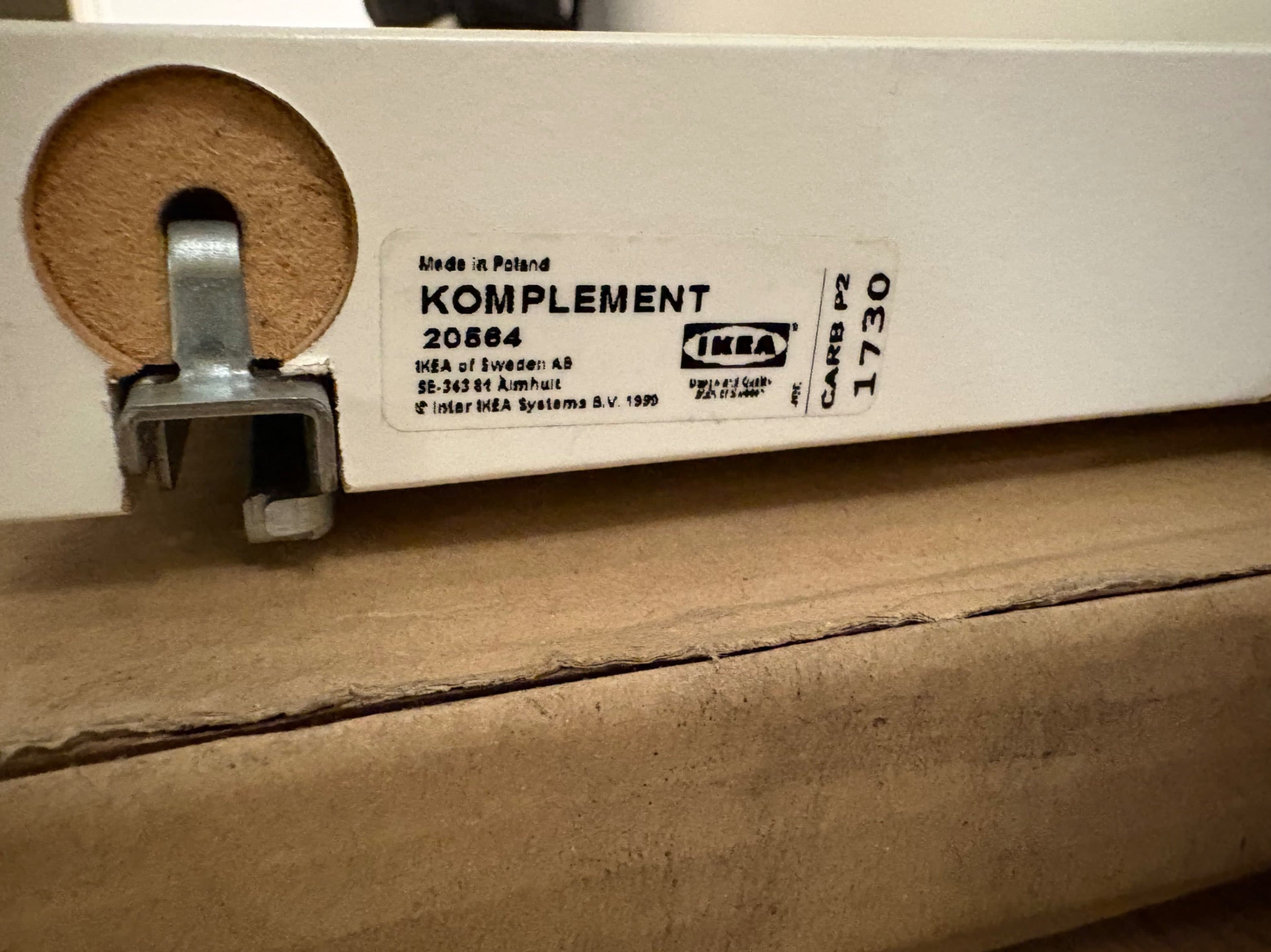 KOMPLEMENT pull-out tray, white, 50x58 cm
