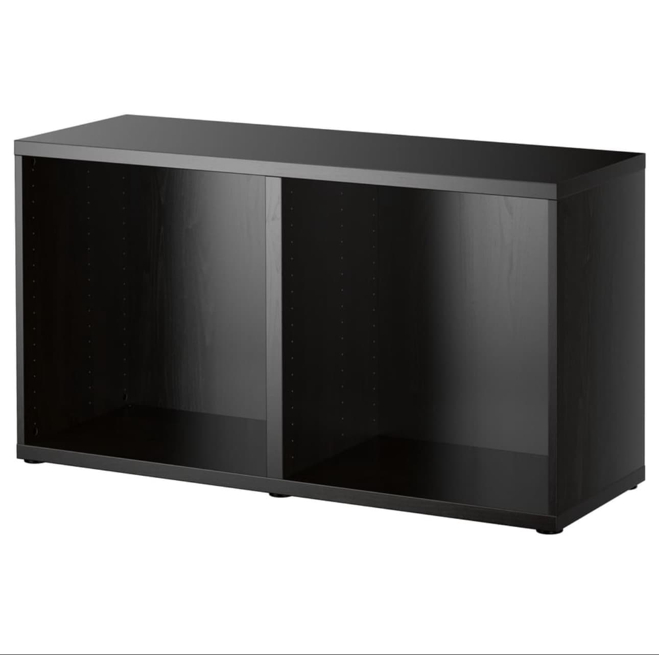 BESTÅ shelf unit with doors, black-brown/Lappviken black-brown, 120x42x64 cm