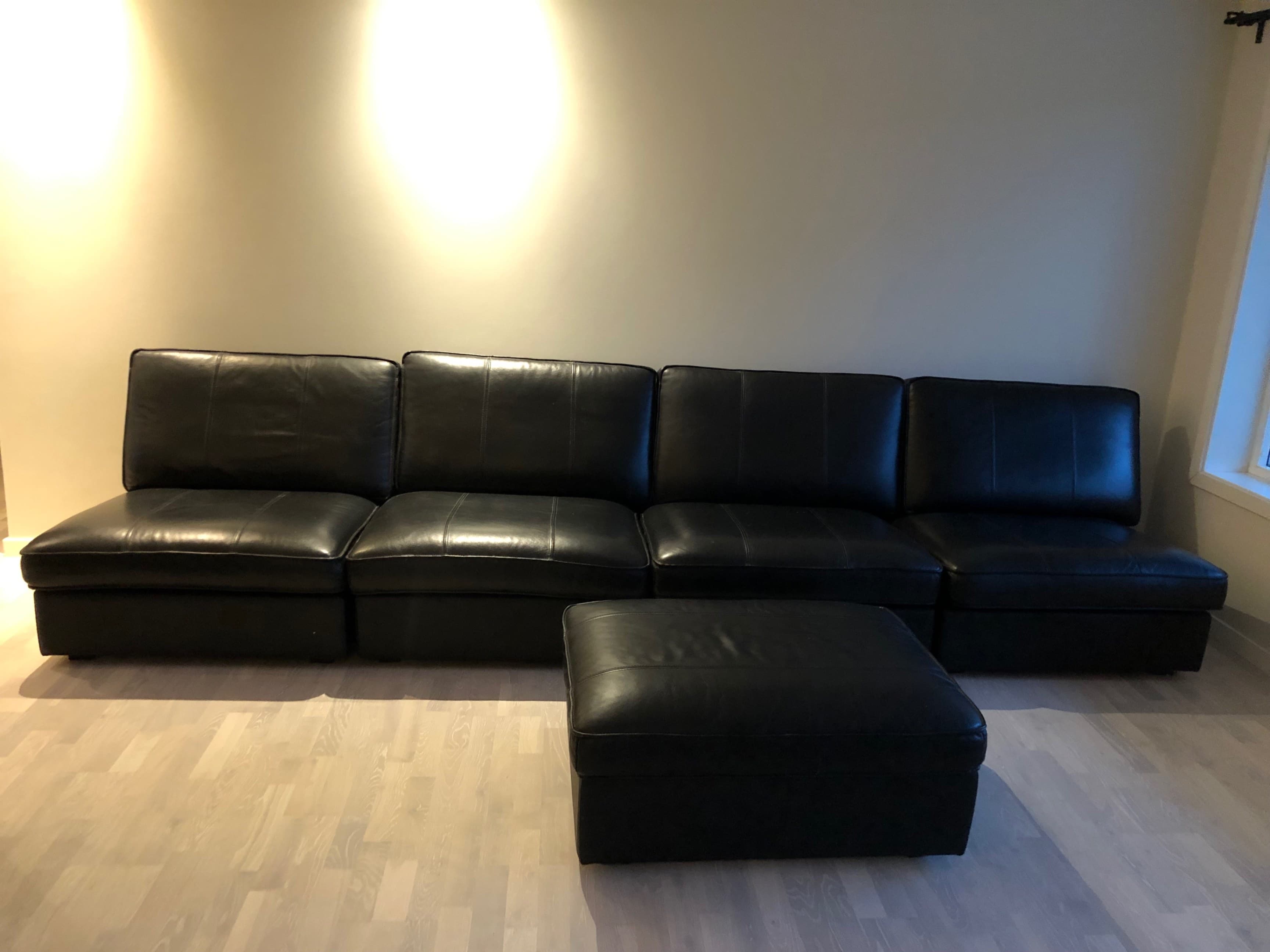 KIVIK 3-seat sofa, with chaise longue/Grann/Bomstad black