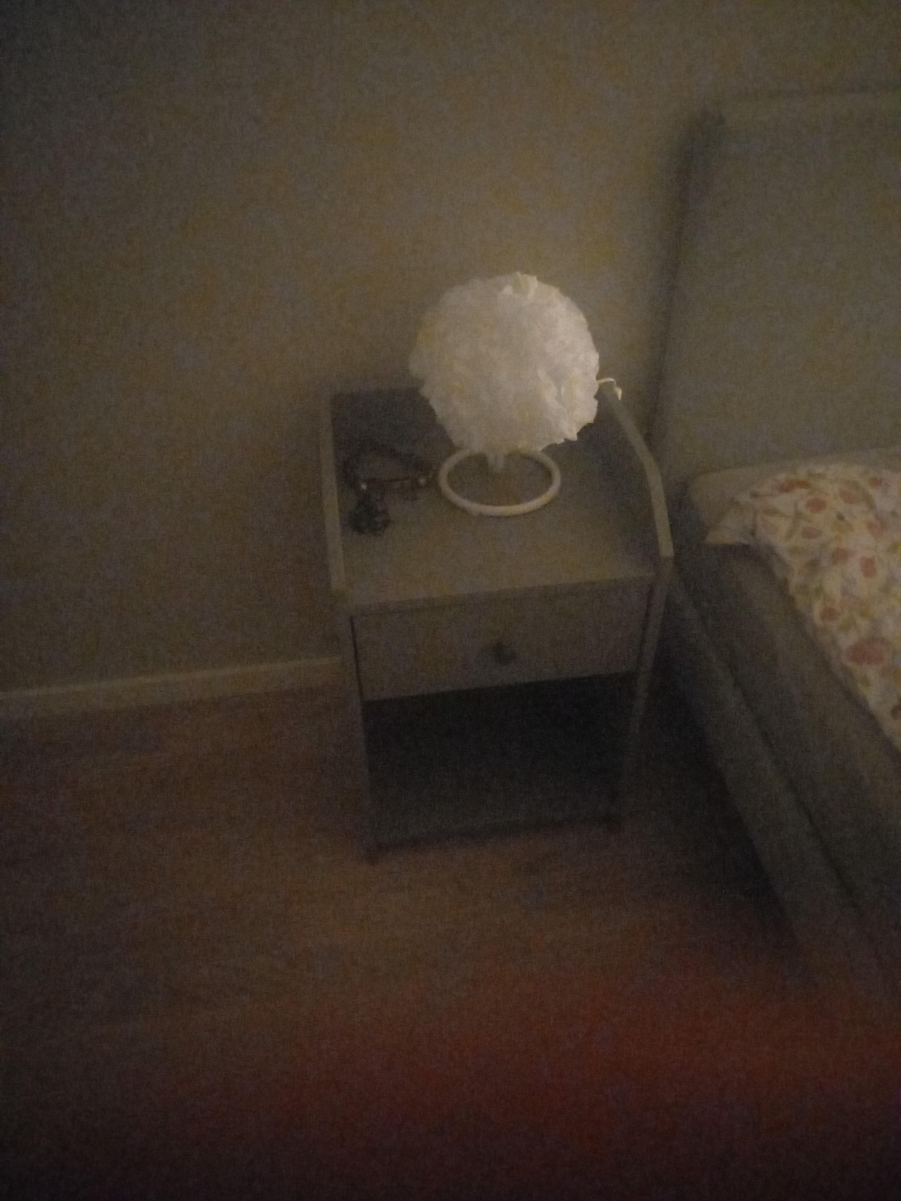 HAUGA bedside table, grey, 40x36 cm