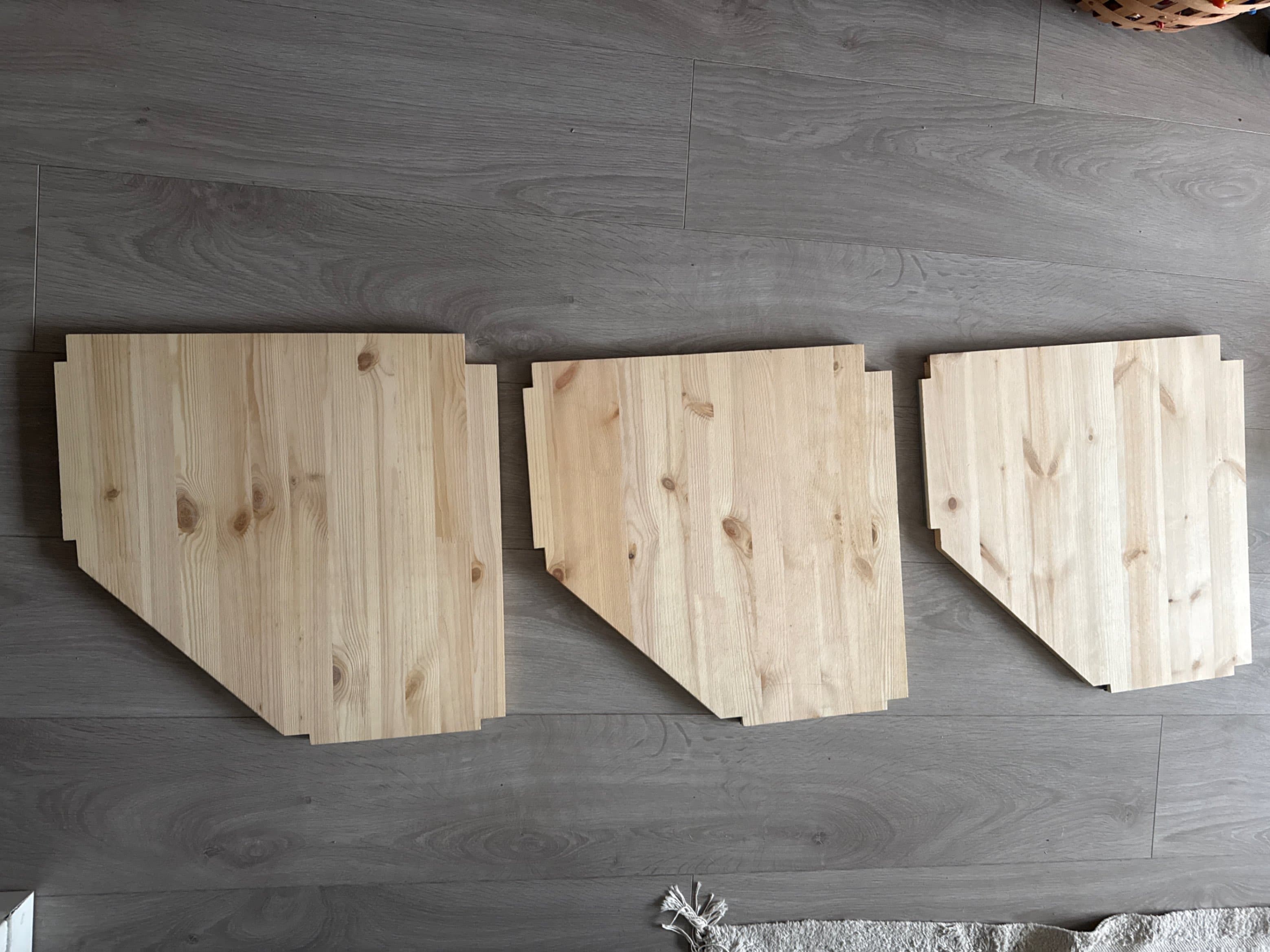 IVAR corner shelf, pine, 56x56x30 cm