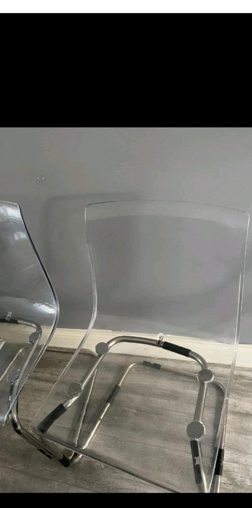 TOBIAS chair, transparent/chrome-plated