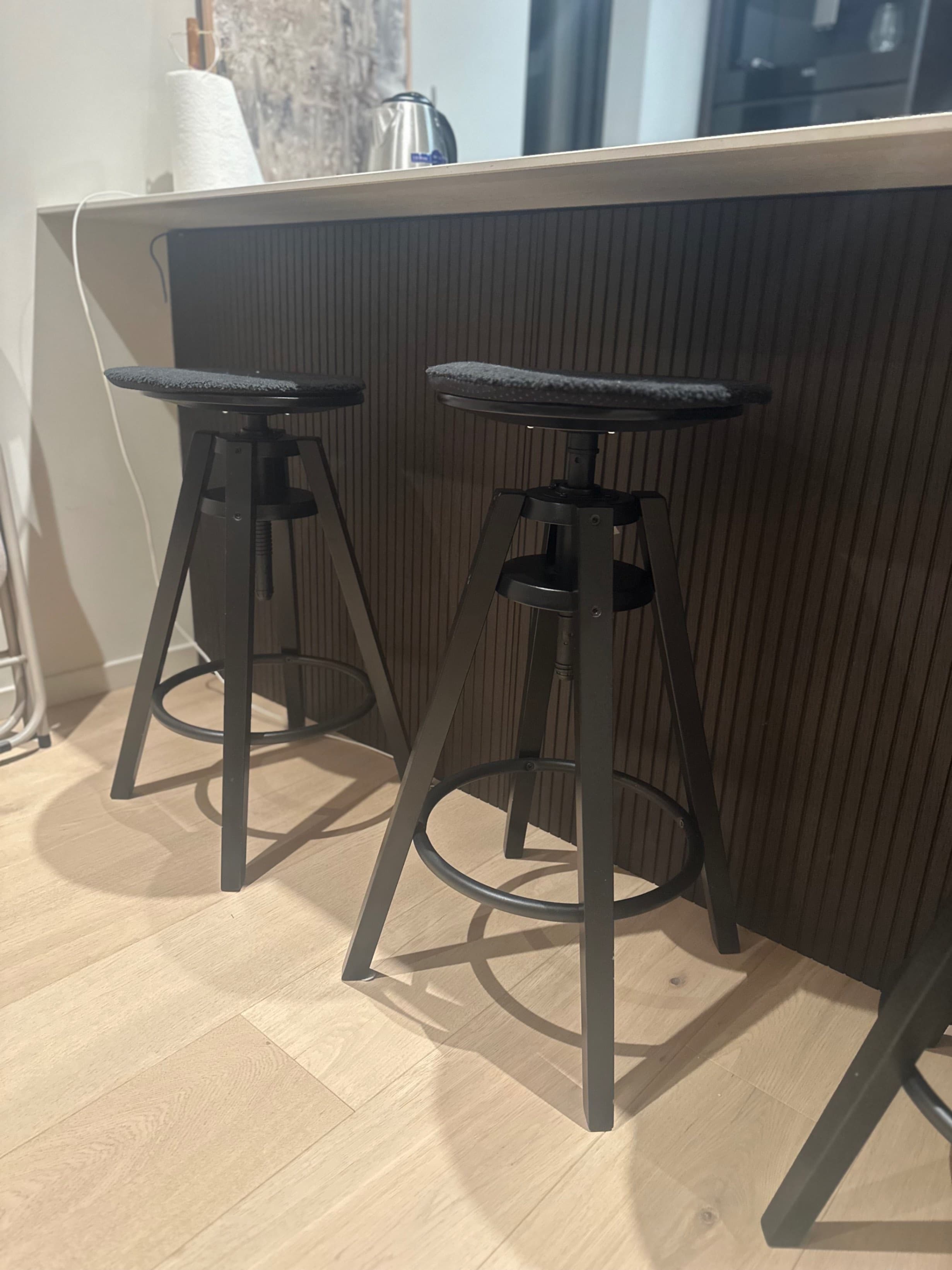 DALFRED bar stool, black, 63-74 cm