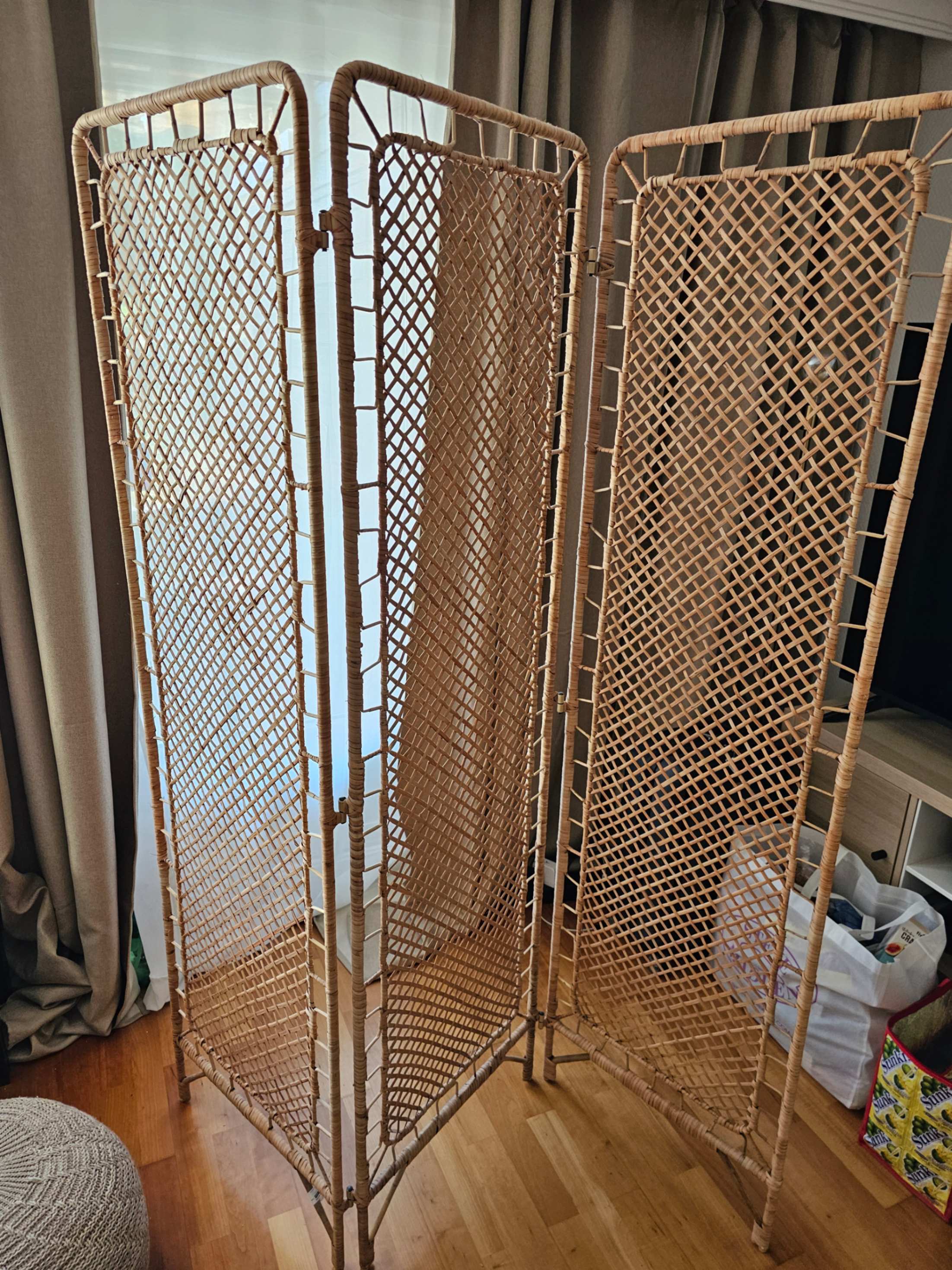 TOLKNING room divider, handmade rattan, 150x170 cm