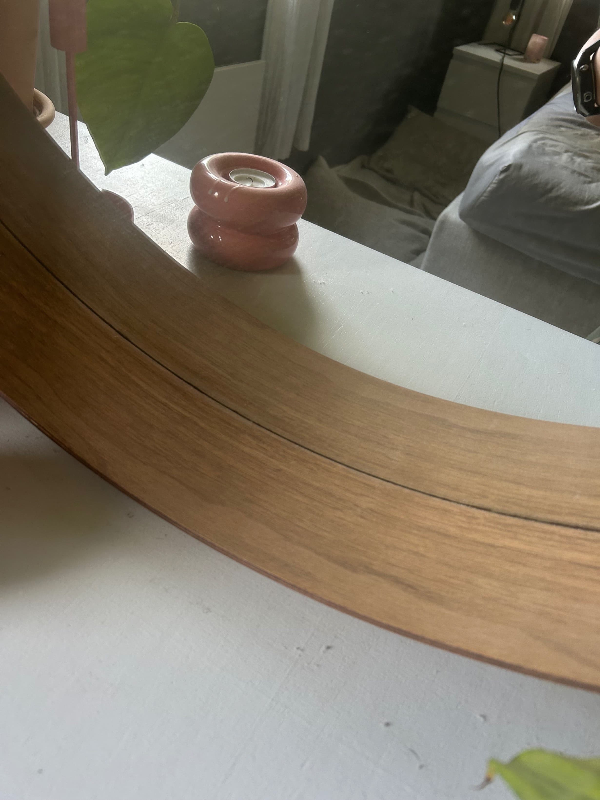 STOCKHOLM mirror, walnut veneer, 80 cm