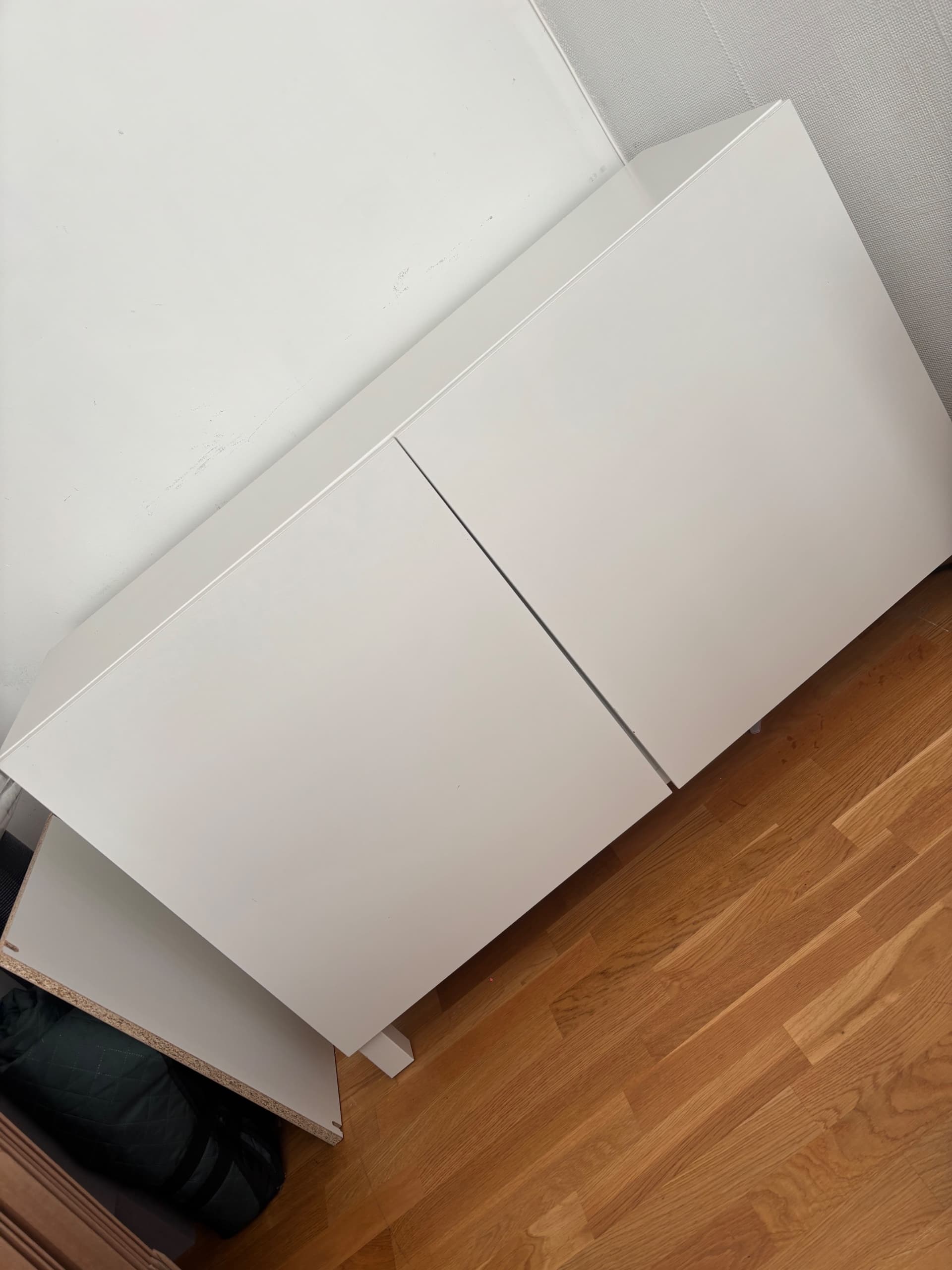 BESTÅ frame, white stained oak effect, 120x40x64 cm