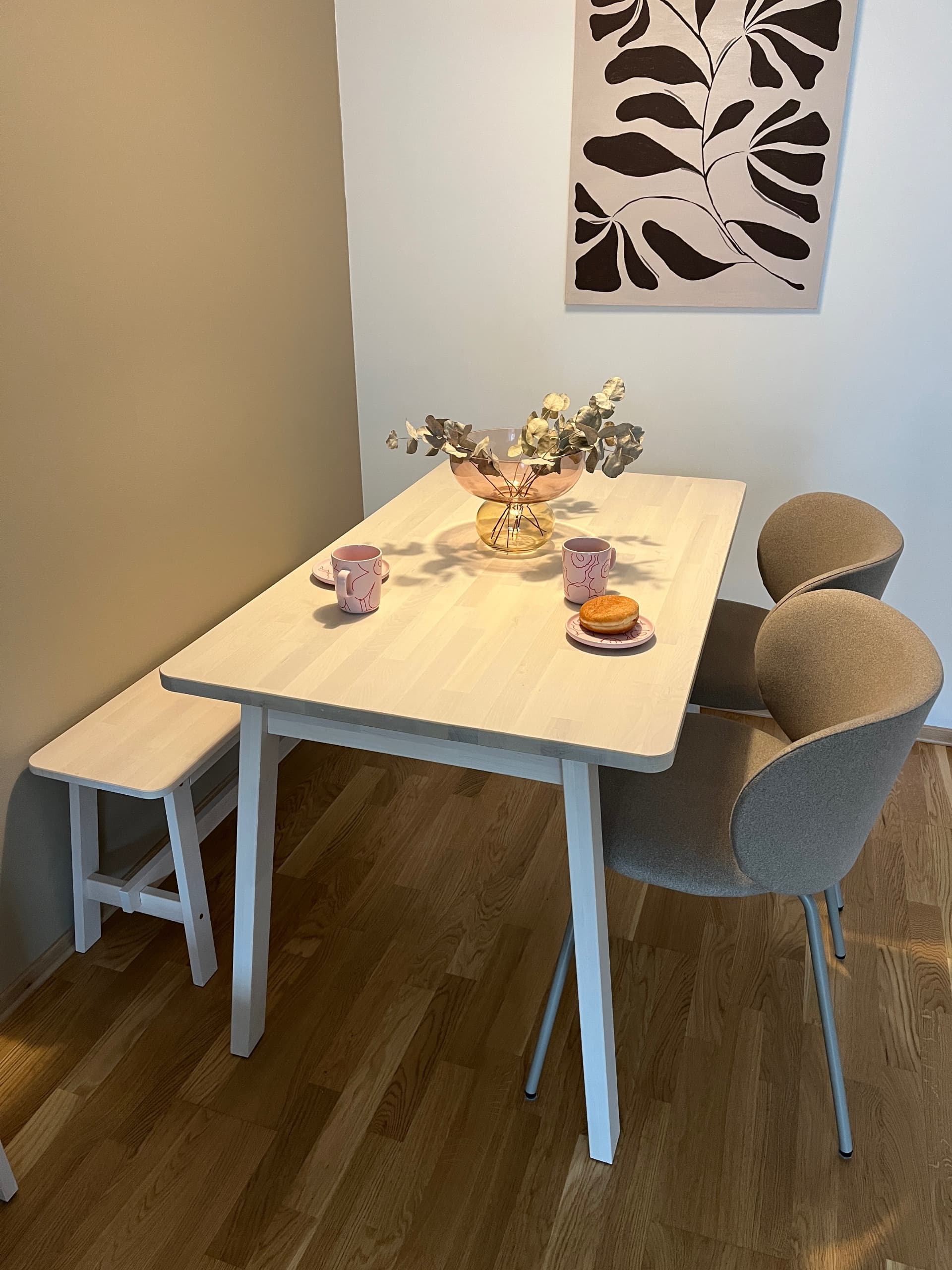 NORRÅKER table, birch, 125x74 cm
