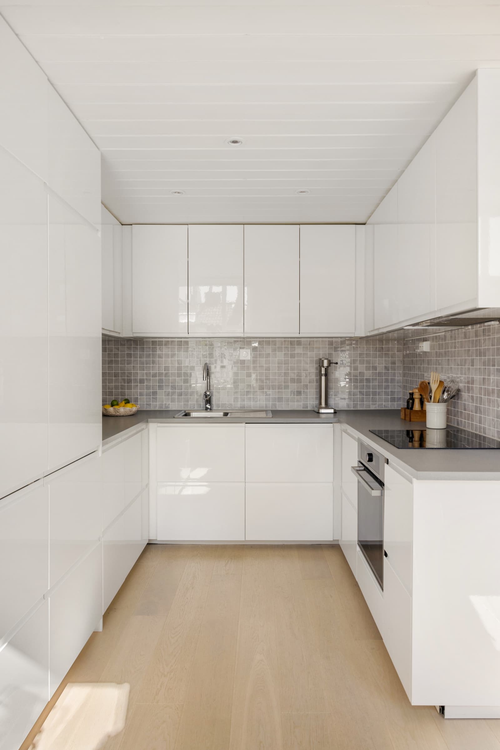 VOXTORP door, high-gloss white, 40x80 cm
