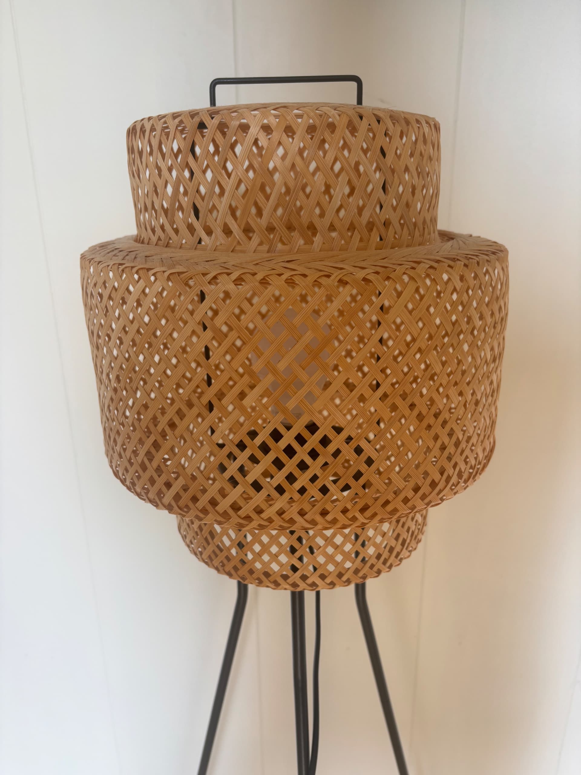 SINNERLIG floor lamp, bamboo/handmade