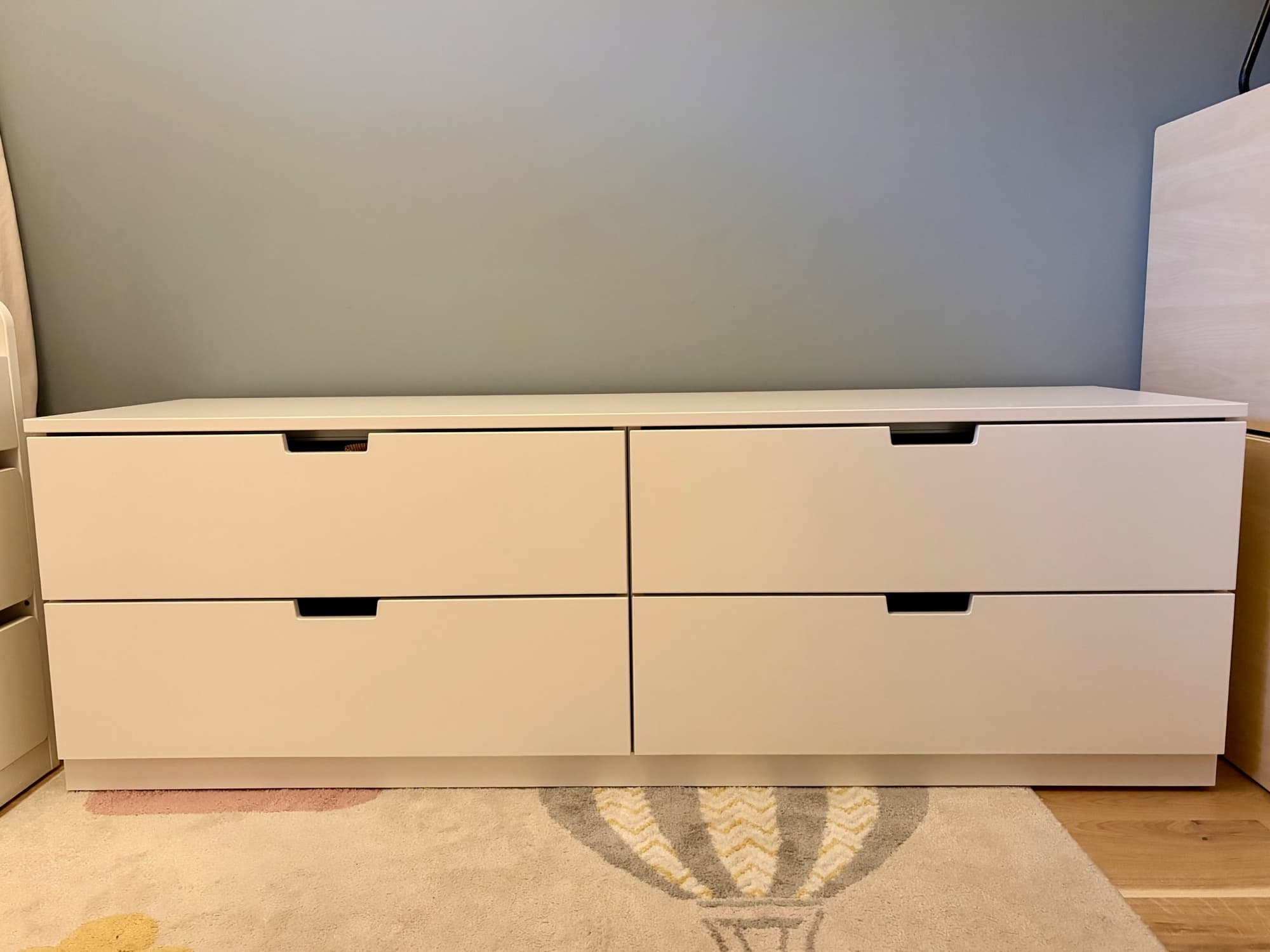 NORDLI chest of 4 drawers, white, 160x54 cm