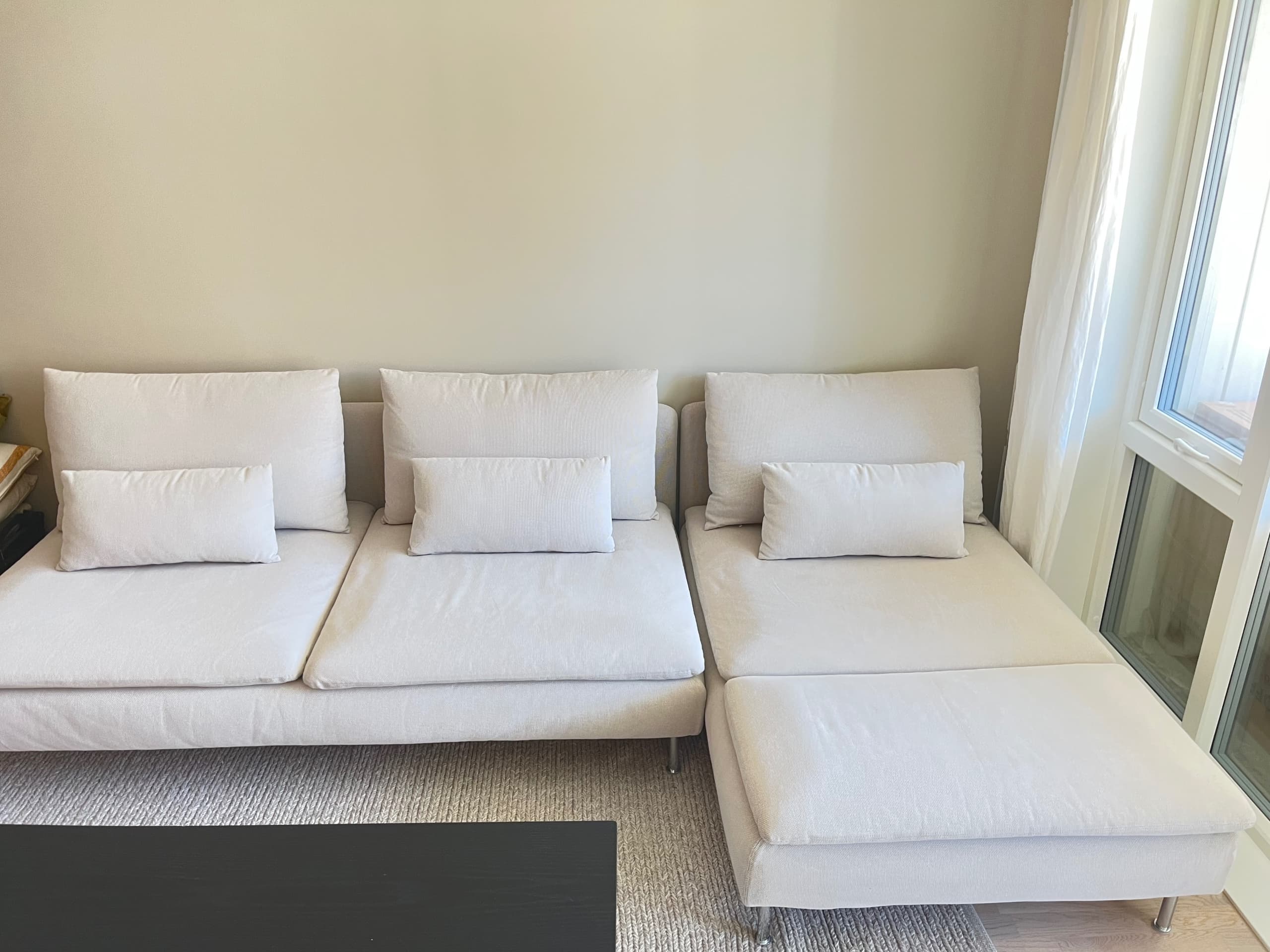 SÖDERHAMN chaise longue, Gunnared beige