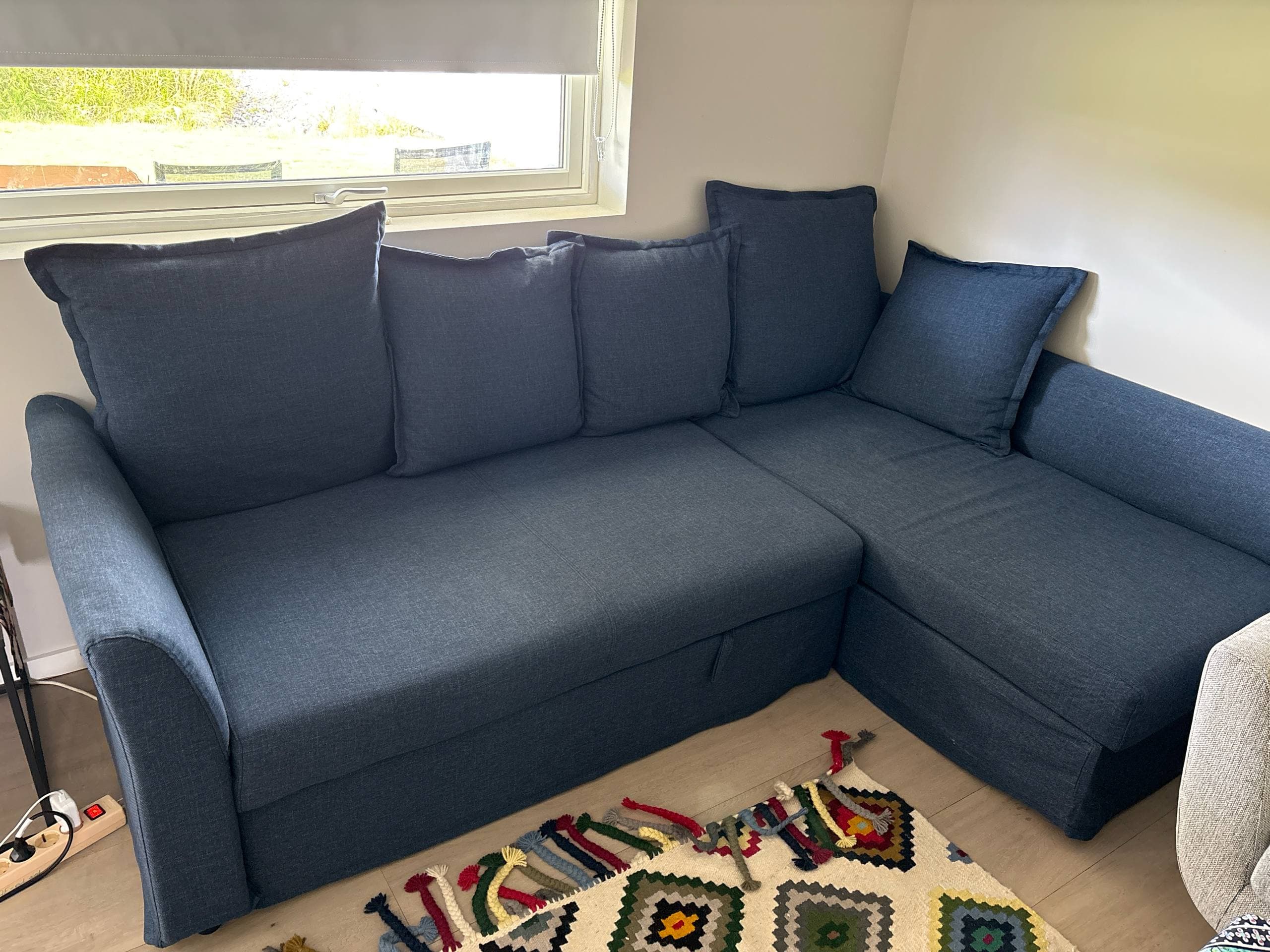 HOLMSUND hjørnesovesofa, Kilanda mørk blå