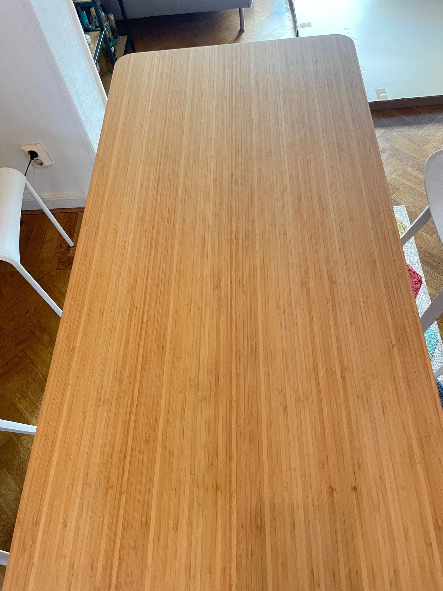 ANFALLARE / HILVER desk, bamboo, 140x65 cm