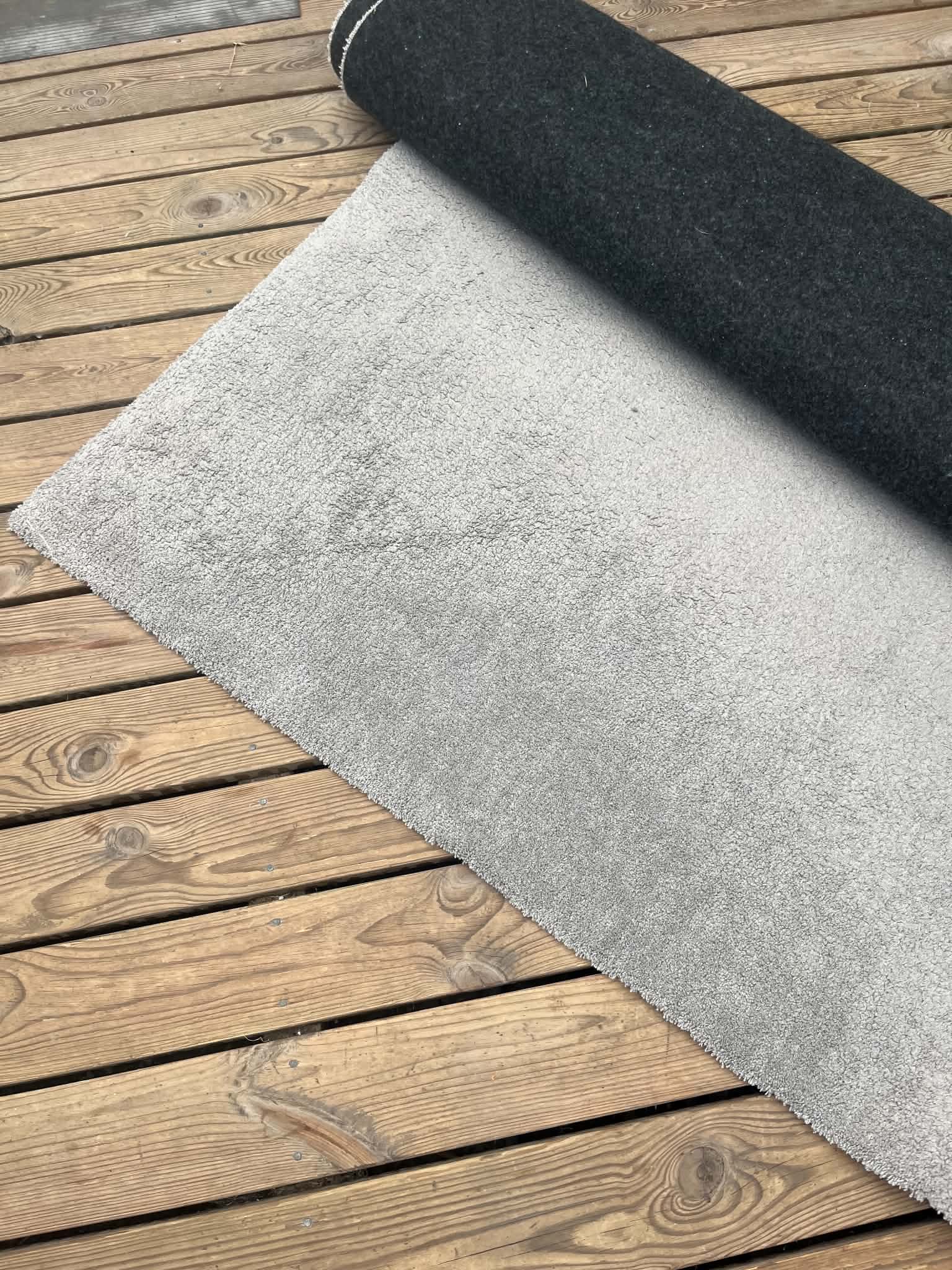 KNARDRUP matta, kort lugg, ljusgrå, 200x300 cm