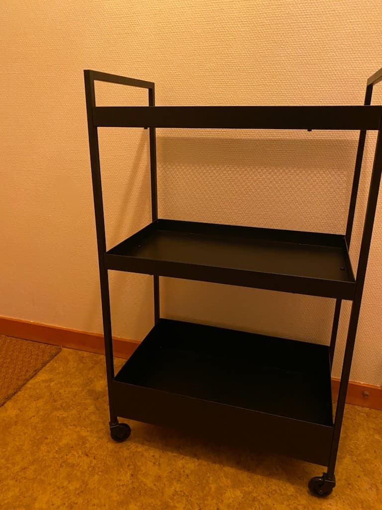 NISSAFORS trolley, black, 50.5x30x83 cm