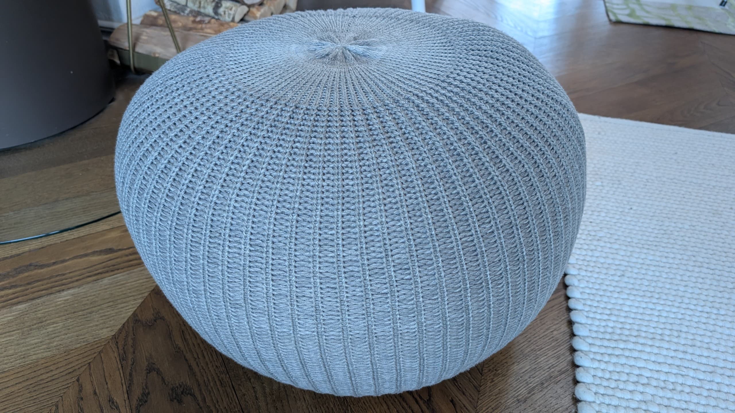 SANDARED pouffe, grey, 56 cm