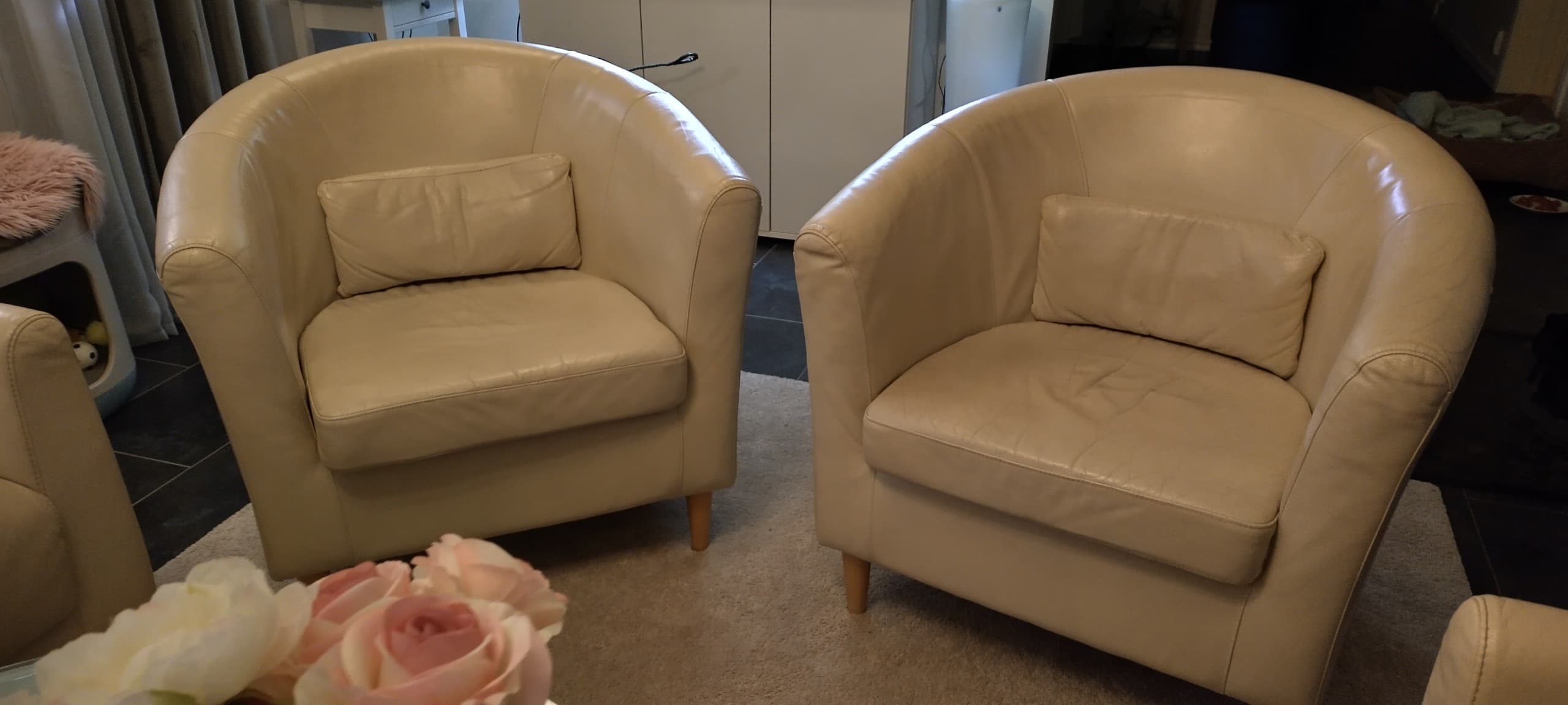 Fåtöljer i skinn & konstskinn