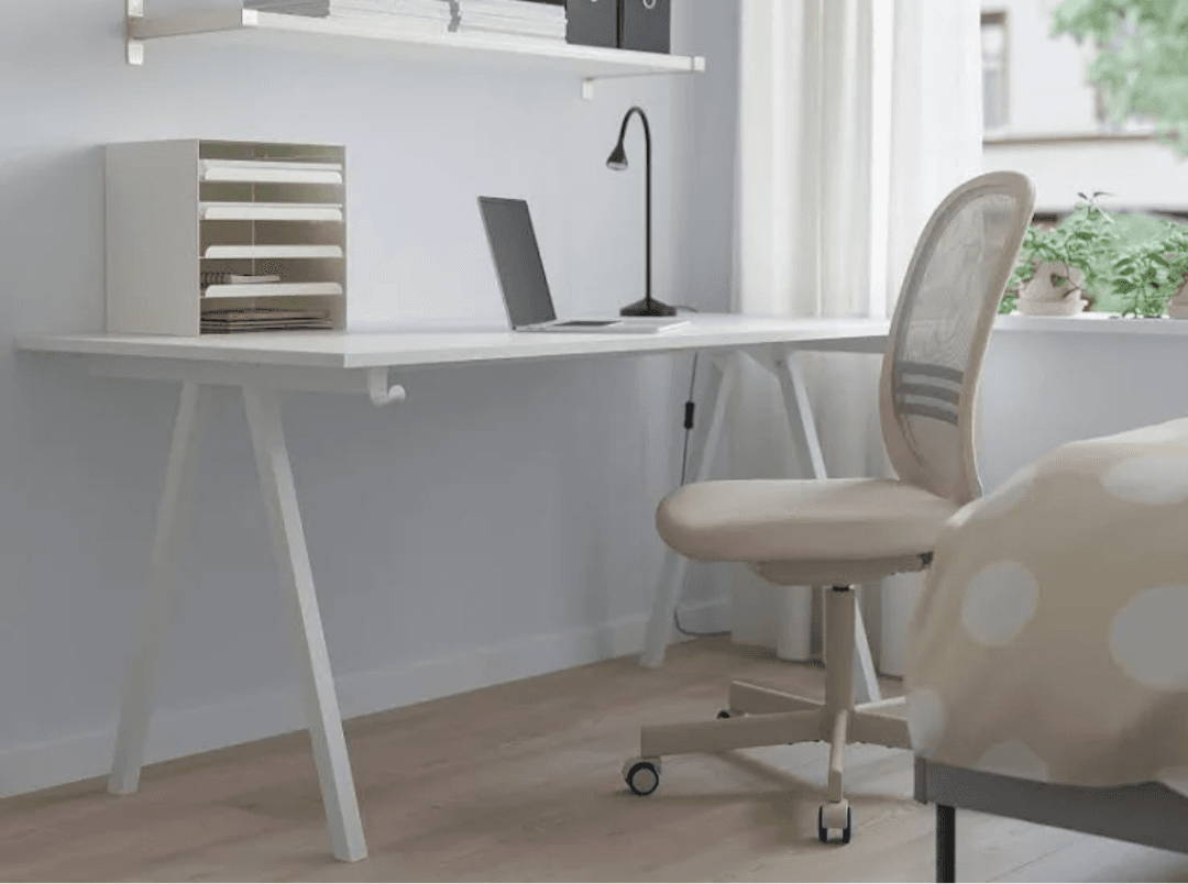 TROTTEN desk, white, 160x80 cm