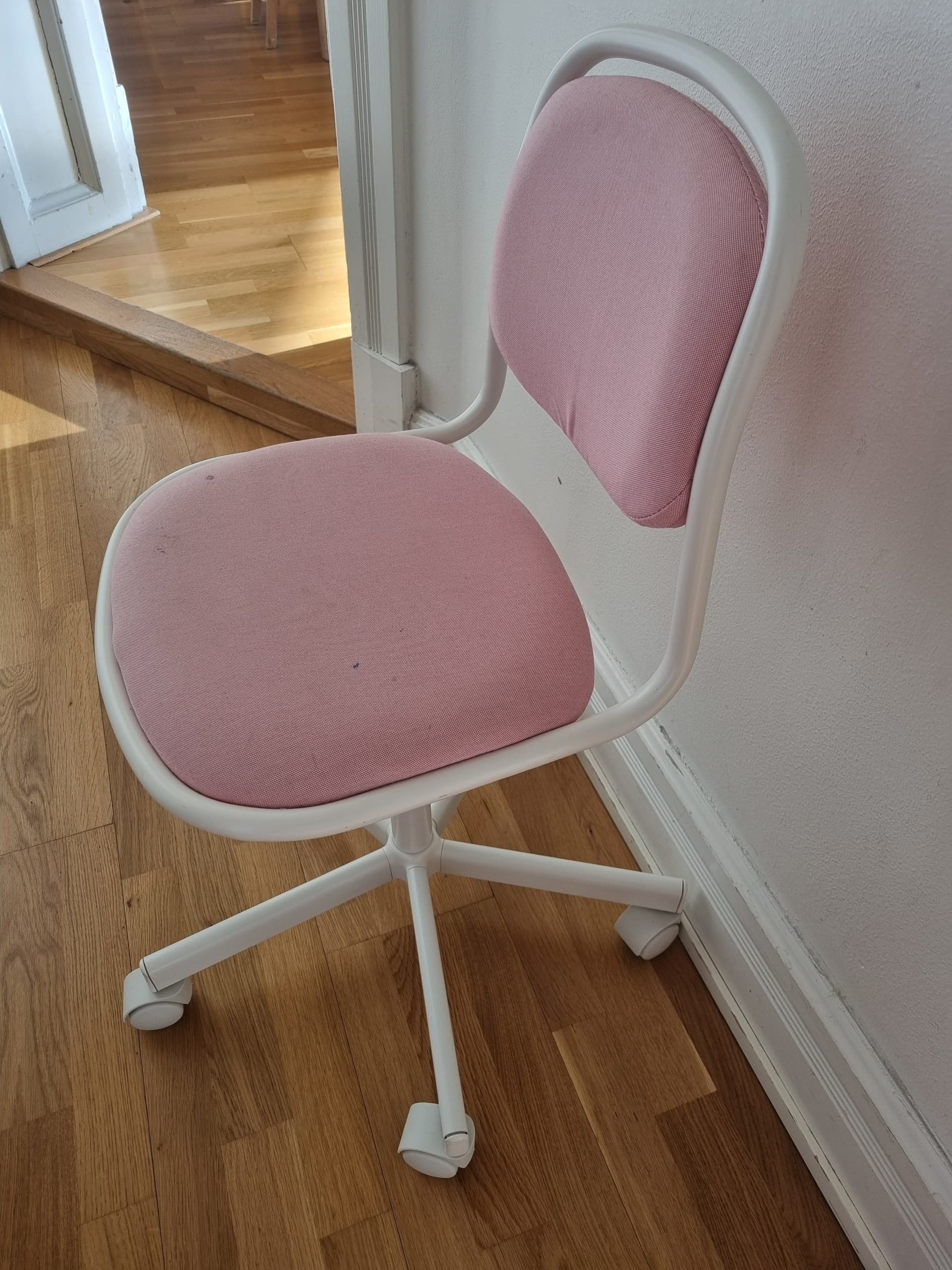 ÖRFJÄLL children's desk chair, white/Vissle pink