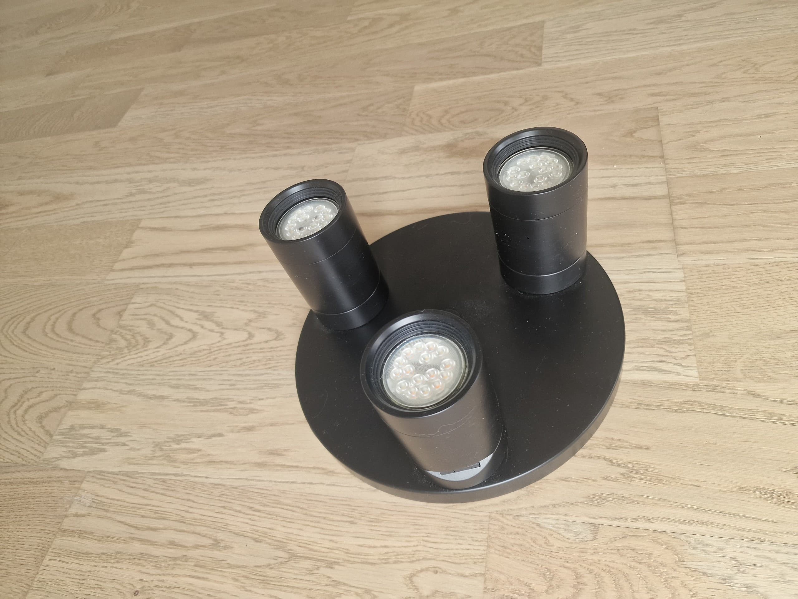 NYMÅNE ceiling spotlight with 3 spots, anthracite