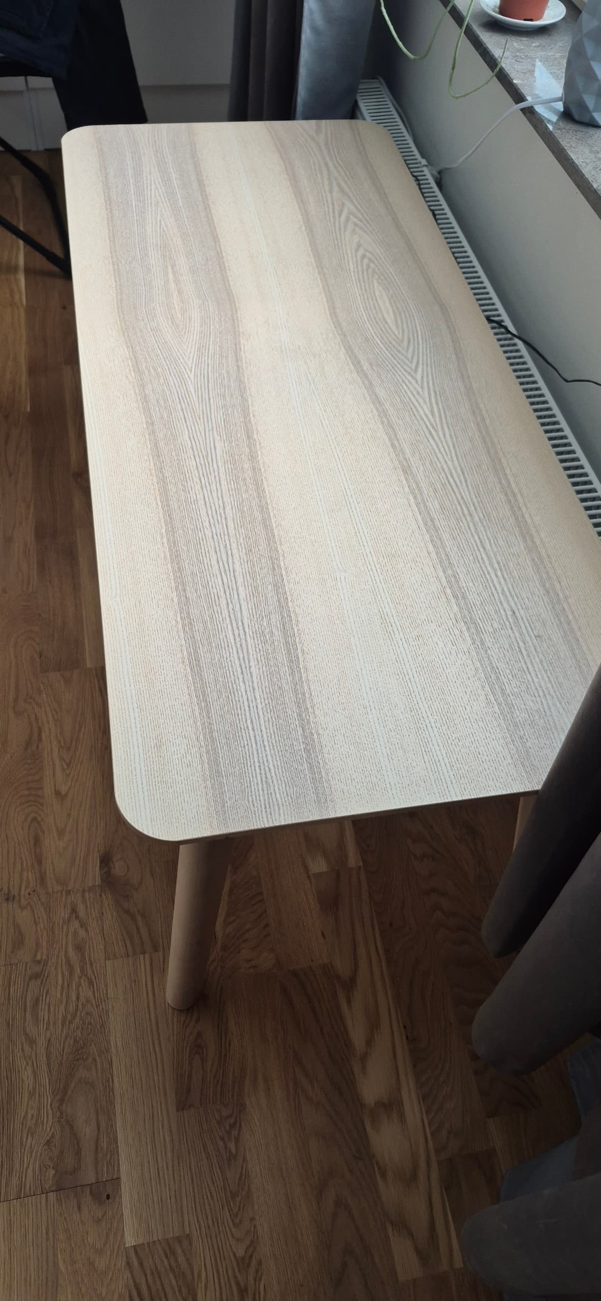 LISABO coffee table, ash veneer, 118x50 cm
