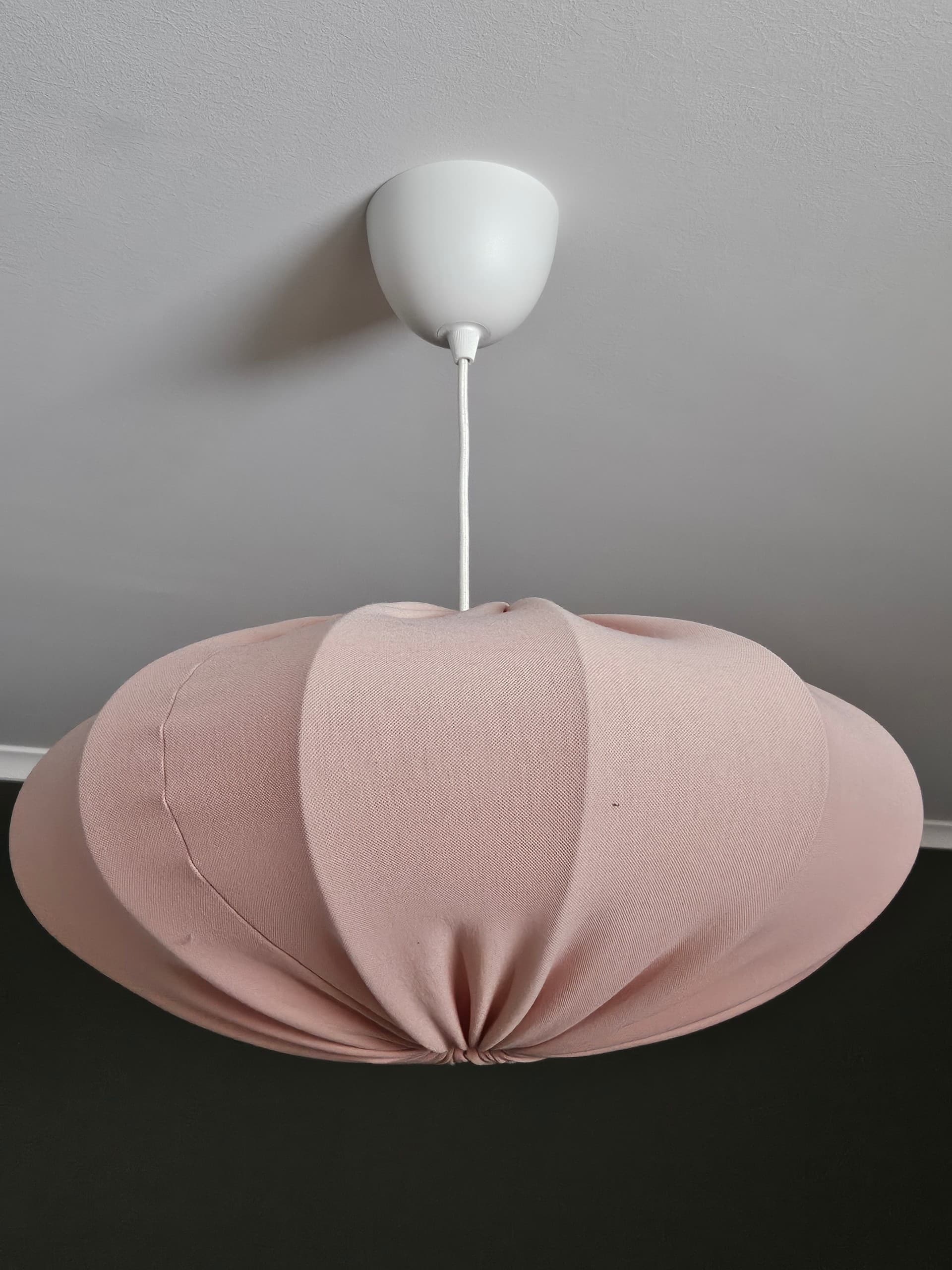 REGNSKUR / HAVSDJUP pendant lamp, turquoise/white, 52 cm