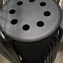 MARIUS stool, black, 45 cm