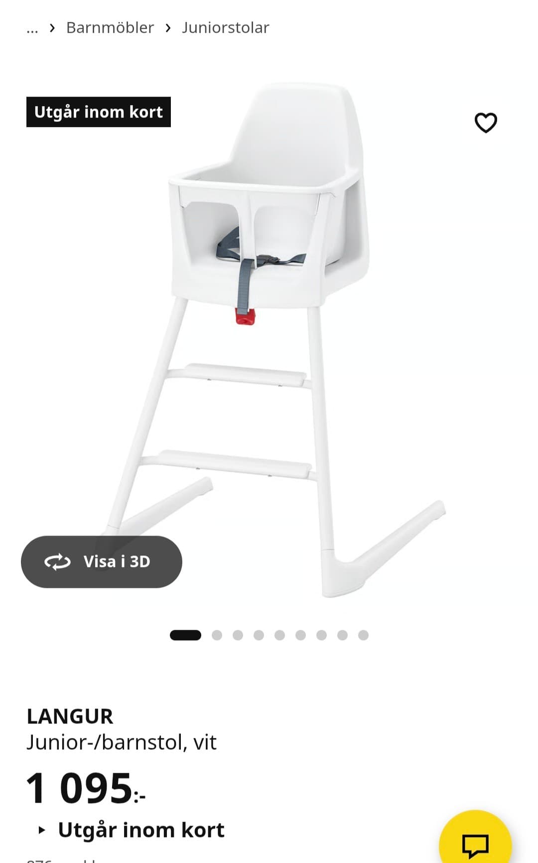 LANGUR junior/highchair, white