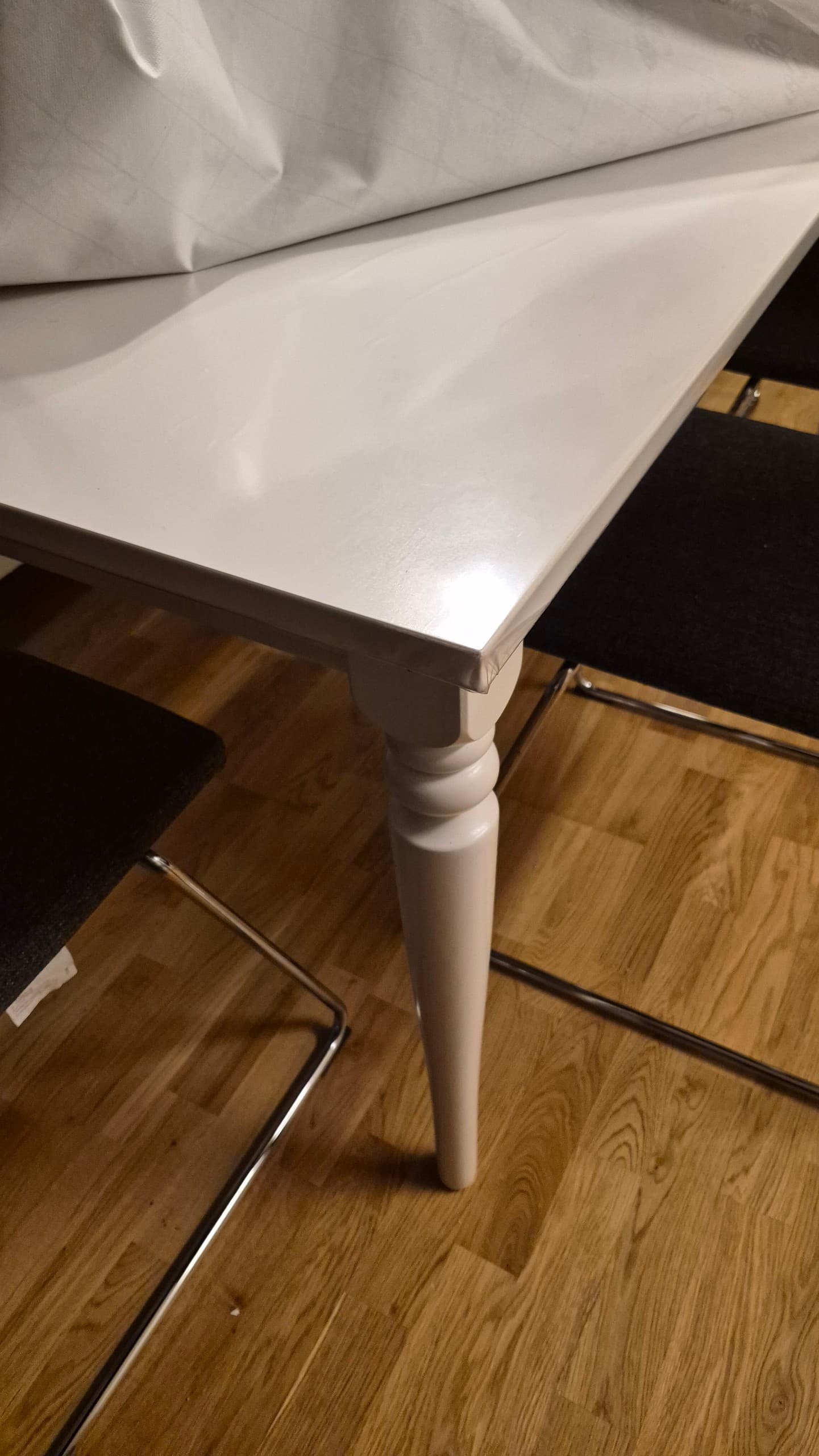 ROSENTORP extendable table, white, 155/215x87 cm