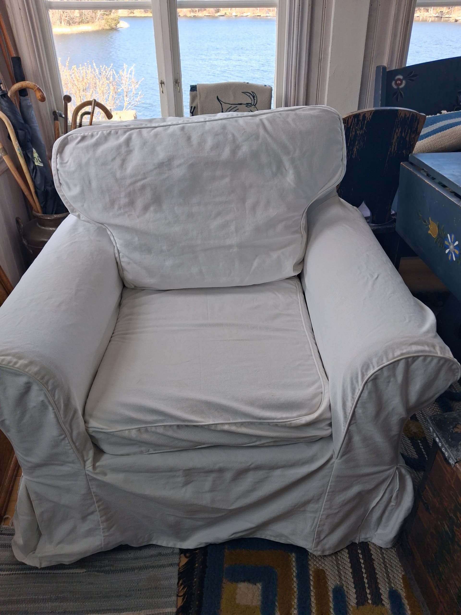 EKTORP armchair, Tallmyra white/black