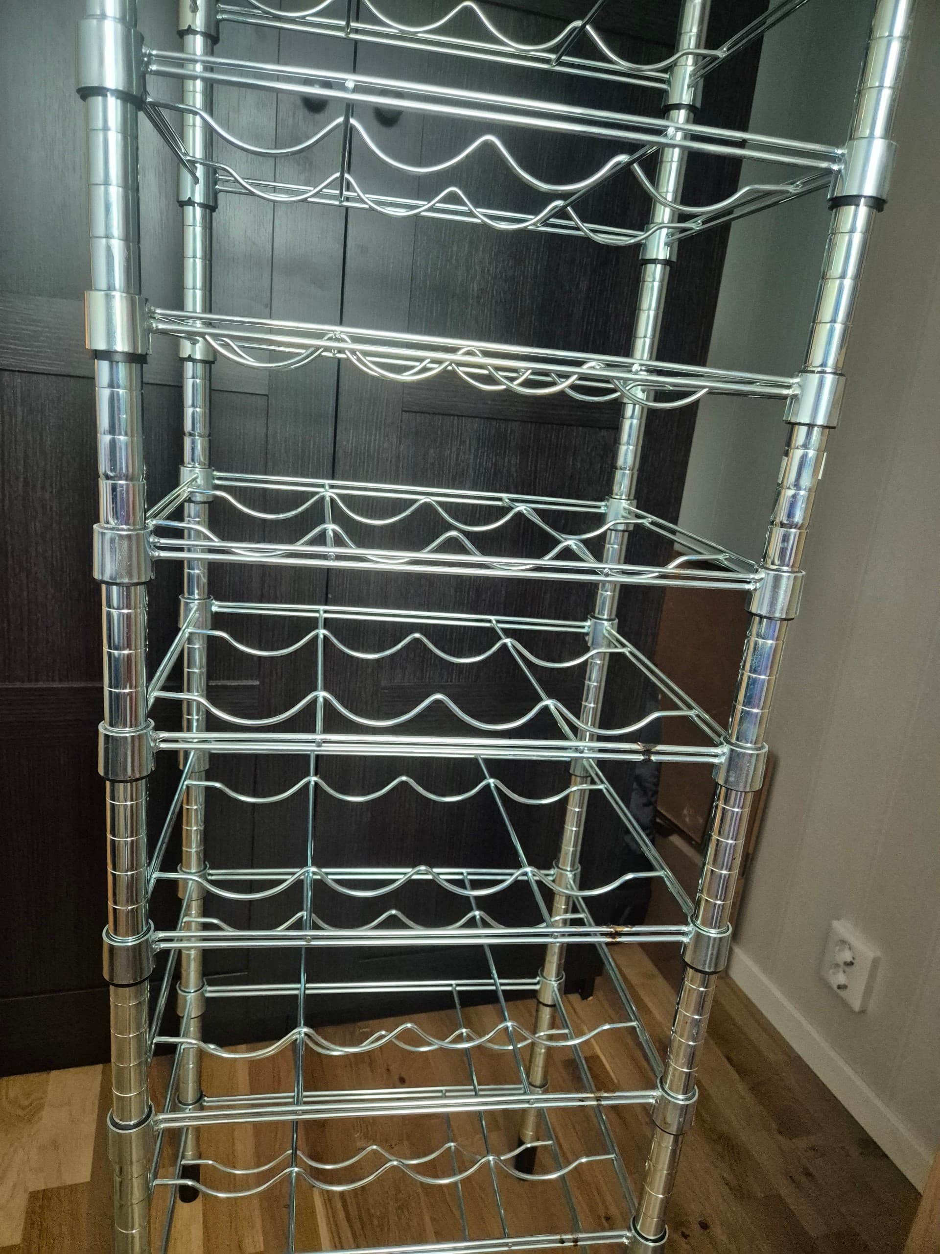 OMAR bottle shelf, galvanised, 46x36x94 cm