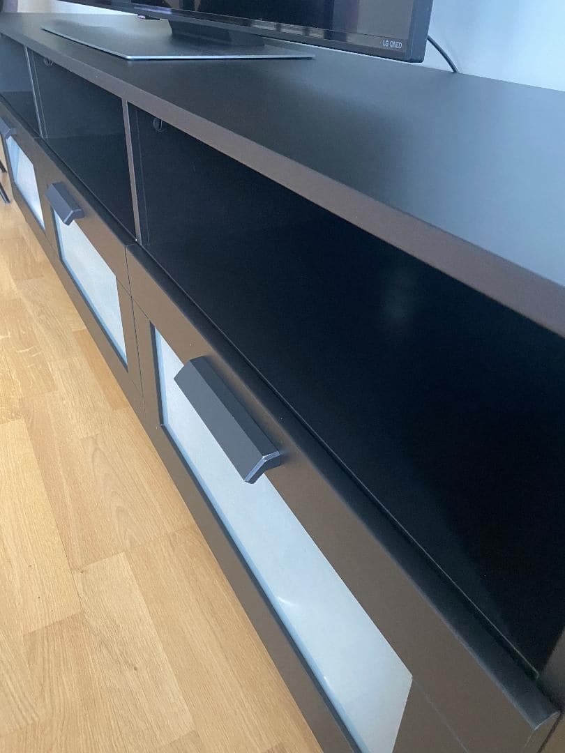 BRIMNES Tv-bänk, svart, 180x41x53 cm